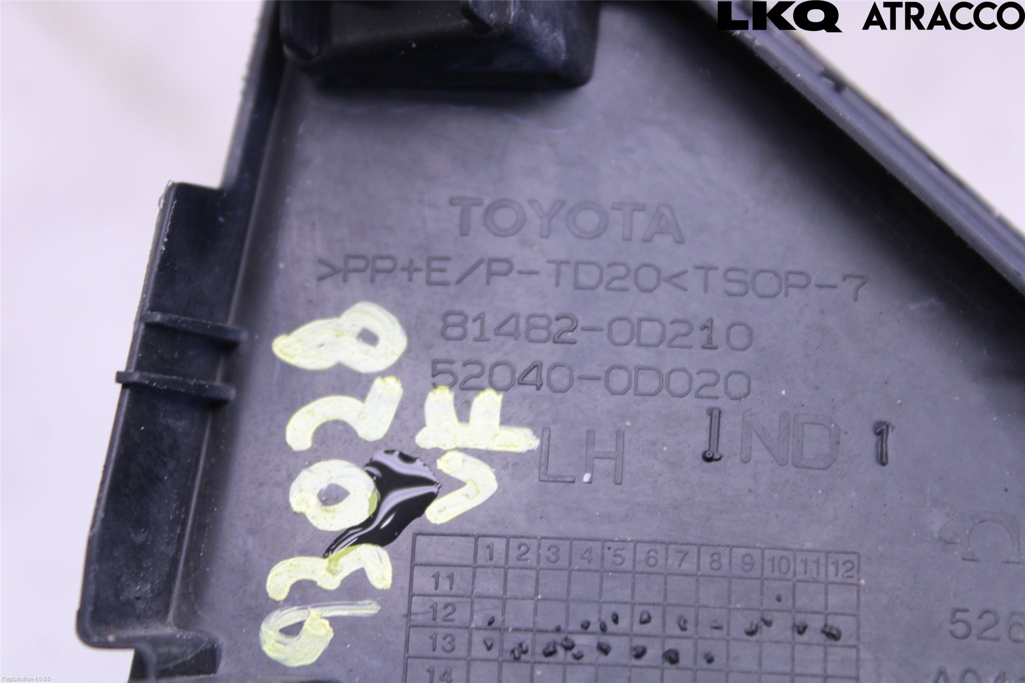 Toyota YARIS XP130 12-14 Frontlykt Kurve-Tåkelys Ramme