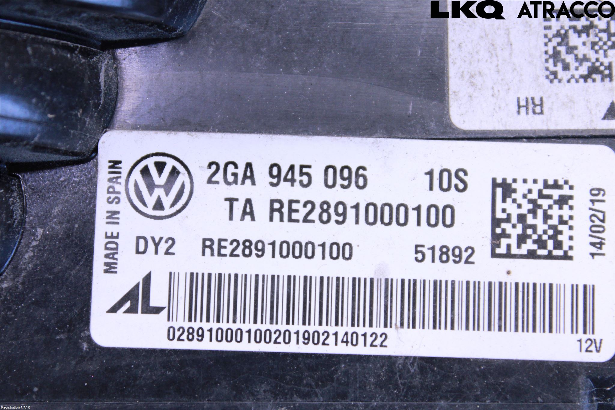 Volkswagen VW T-ROC 18- Baklykt Høyre