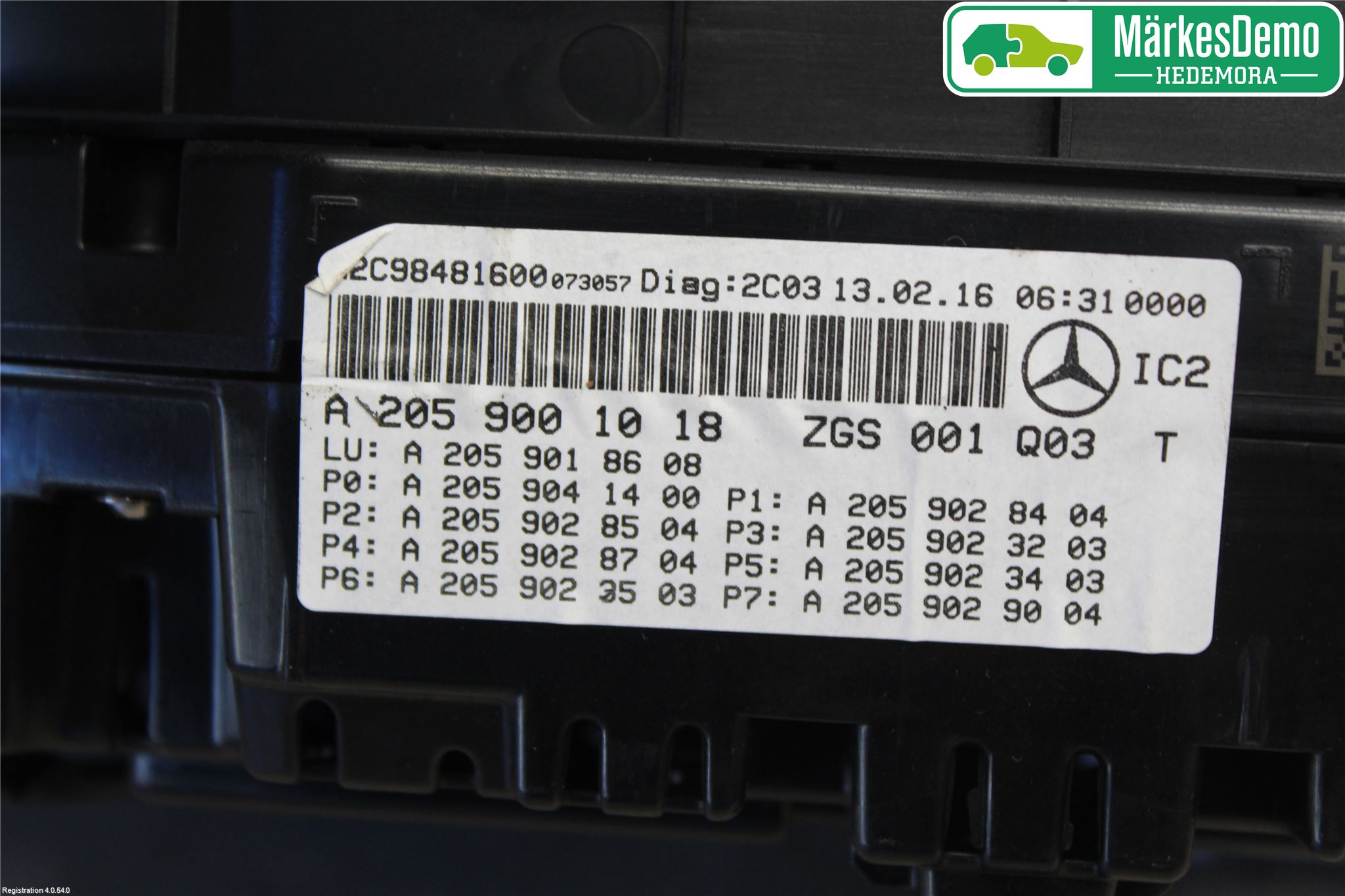 Mercedes-Benz MB C-KLASS (W205) 14-21 Instr Kombinert