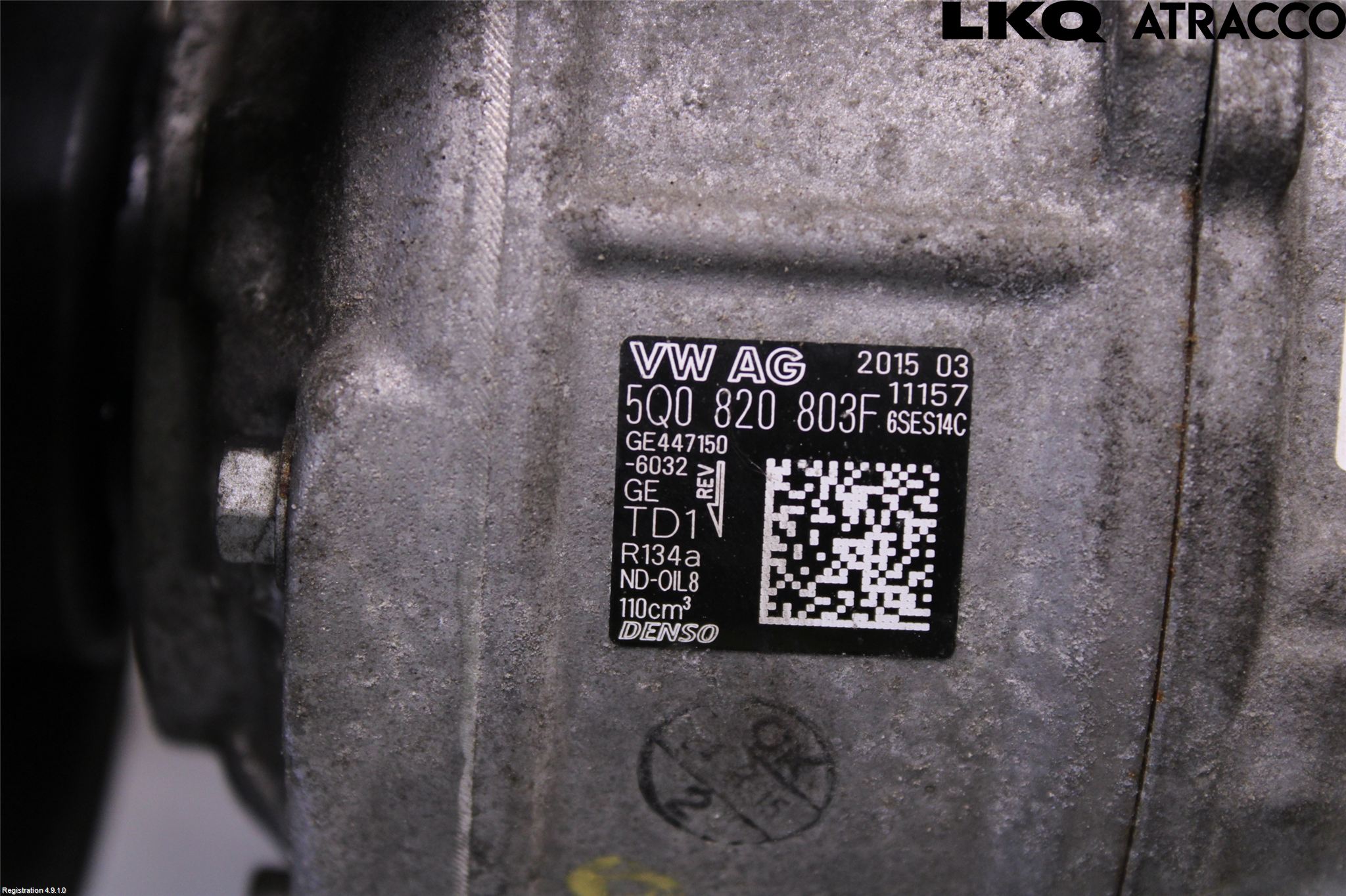 Volkswagen VW GOLF / E-GOLF VII 13-20 Varme Ac Kompressor