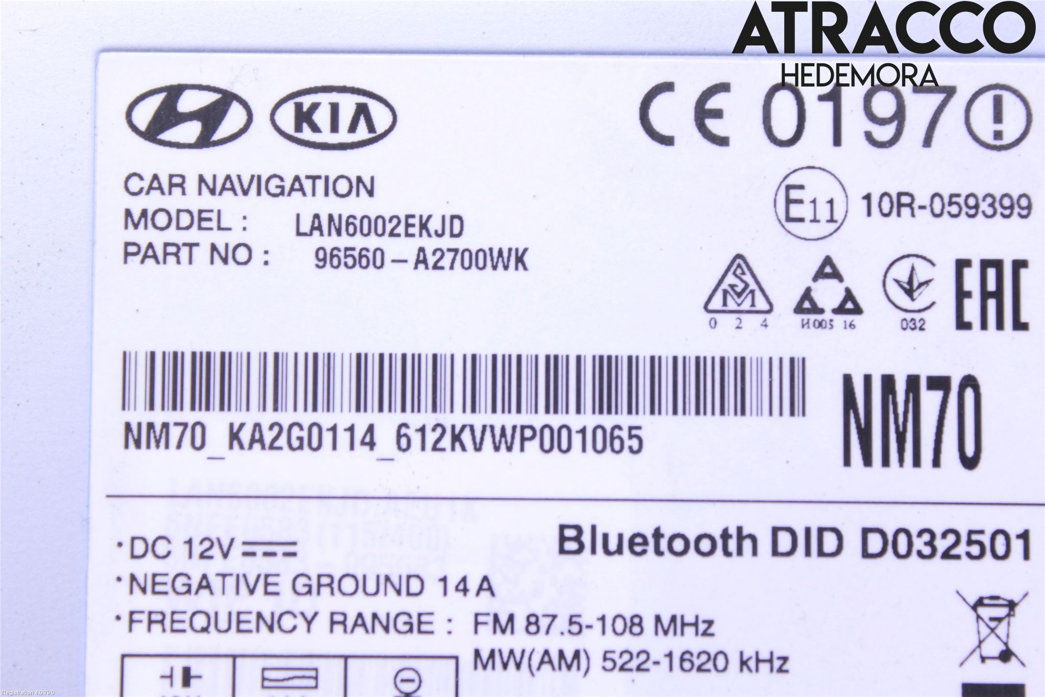 Kia CEED 12-18 Stereo Radio Med Cd