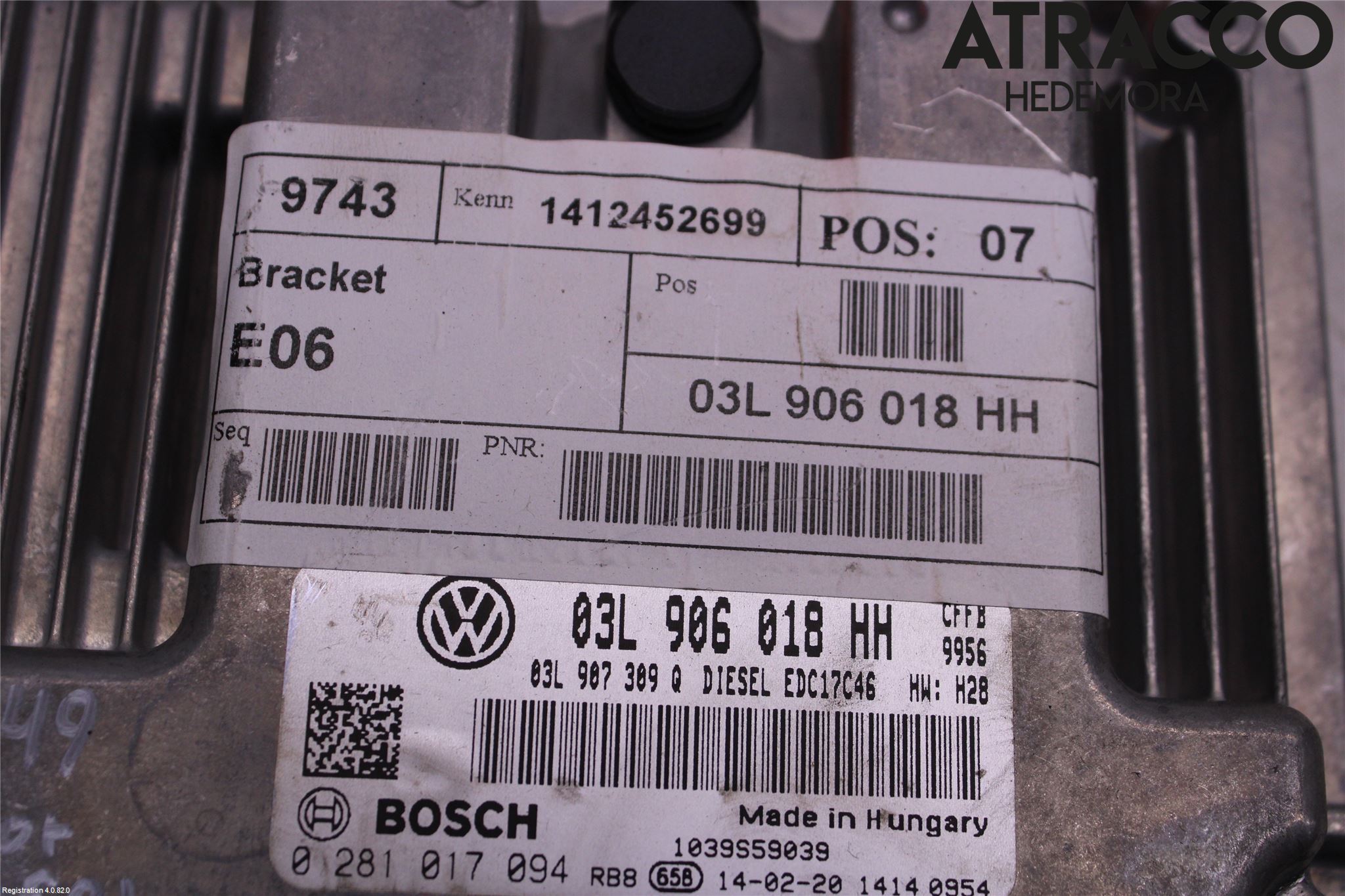 Volkswagen VW SHARAN 11- Styreenhet Dieselpumpe