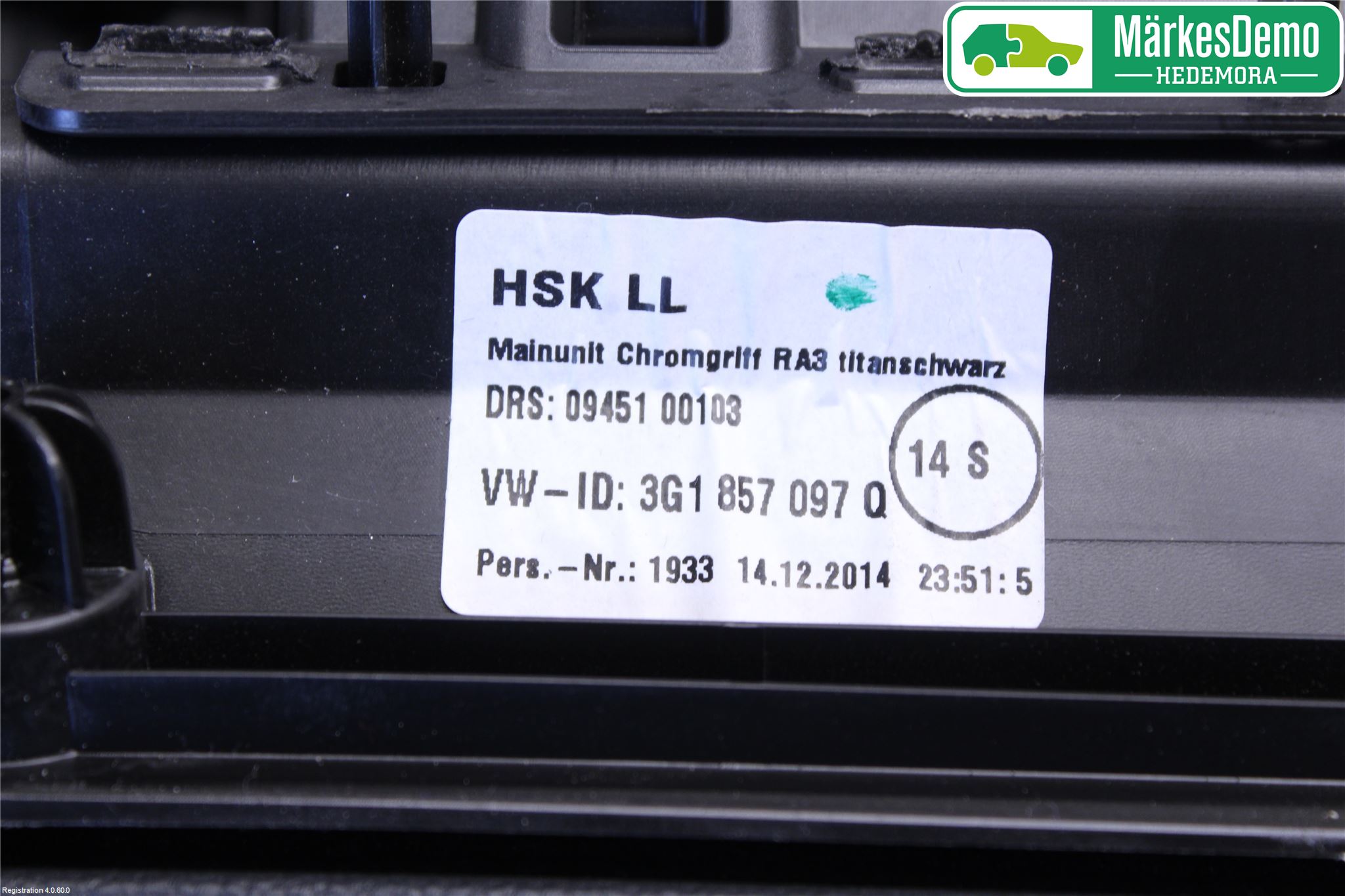 Volkswagen VW PASSAT 15-19 Innr Hanskerom