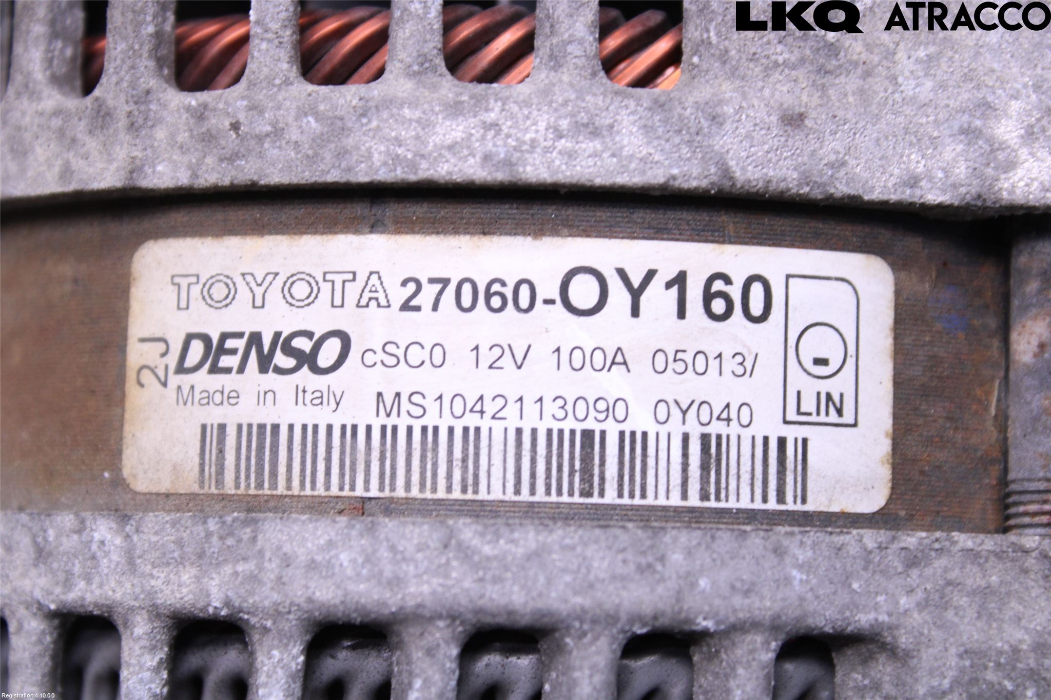 Toyota YARIS XP130 12-14 Dynamo