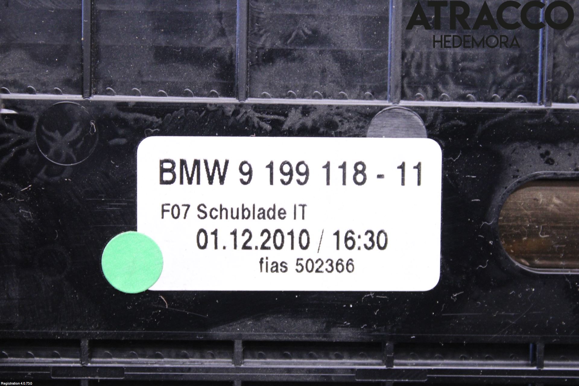 BMW 5 F10/F11/F18 09-17 Innr Oppbevaringsrom