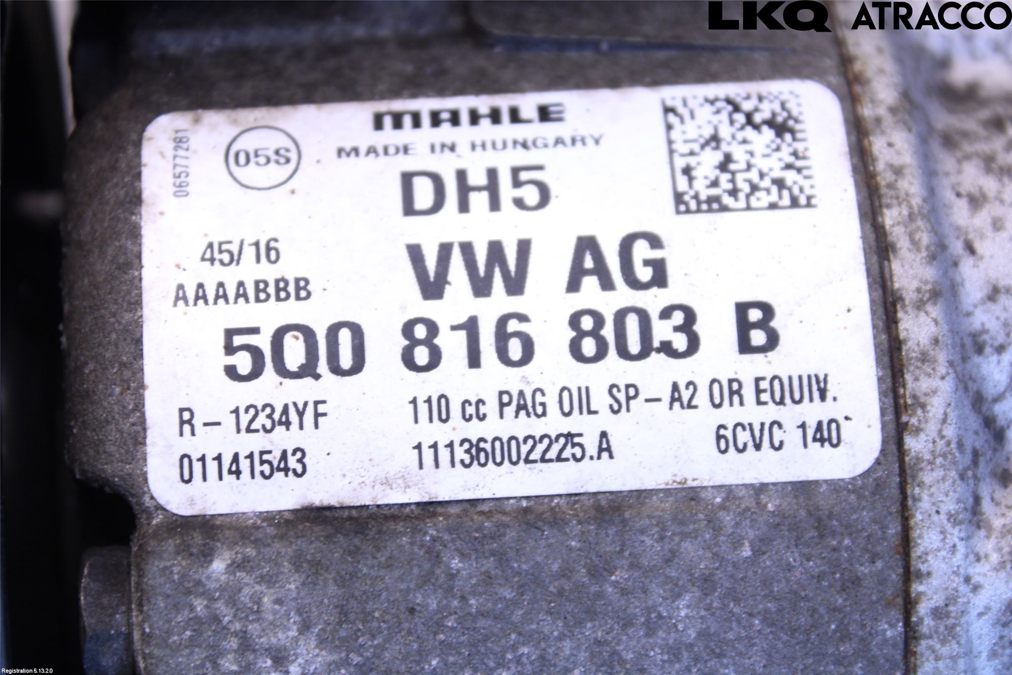 Volkswagen VW GOLF SPORTSVAN 15-20 Varme Ac Kompressor