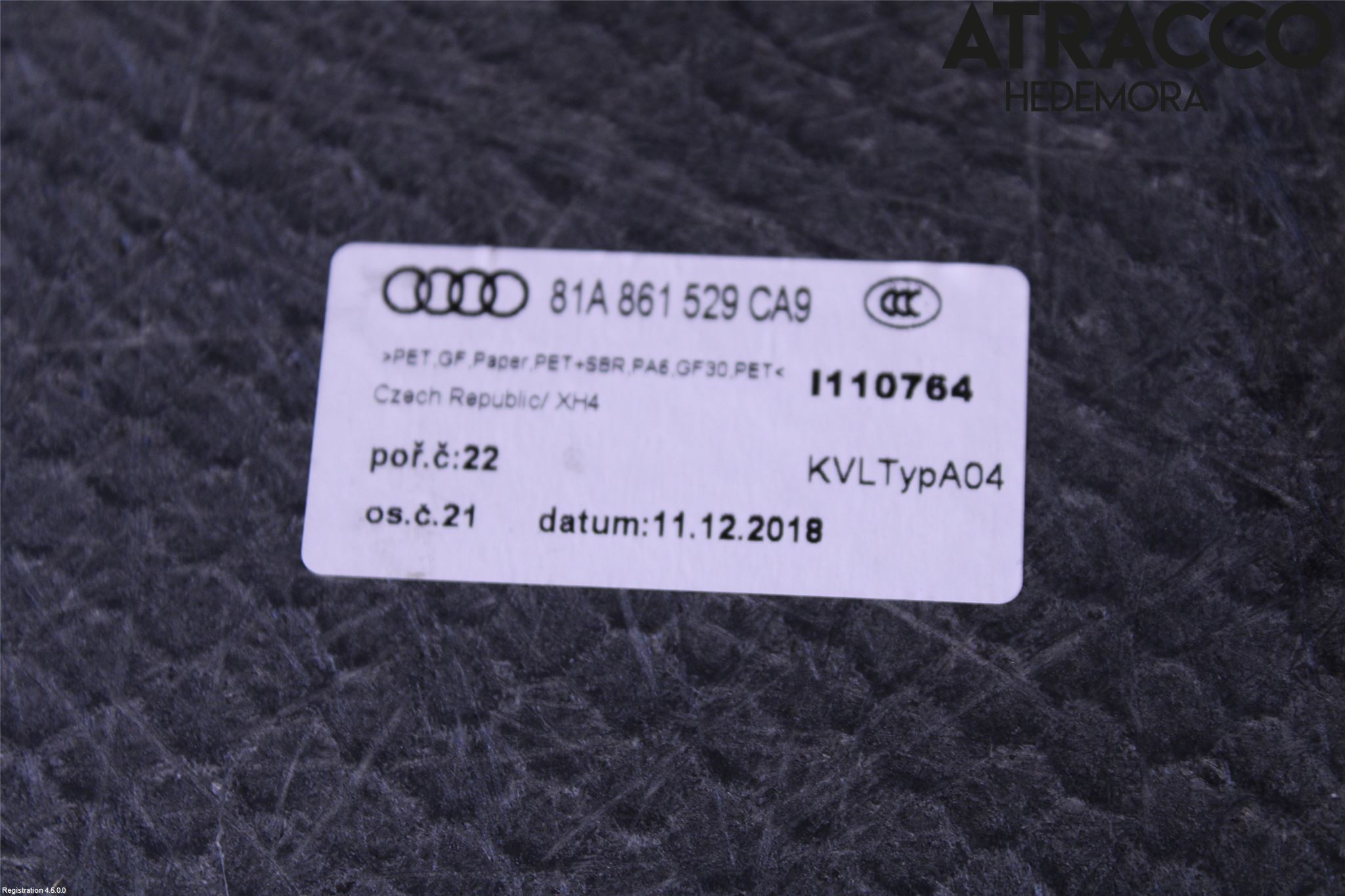 Audi Q2/SQ2 17- Bakluke Bun (Utgår 5023)
