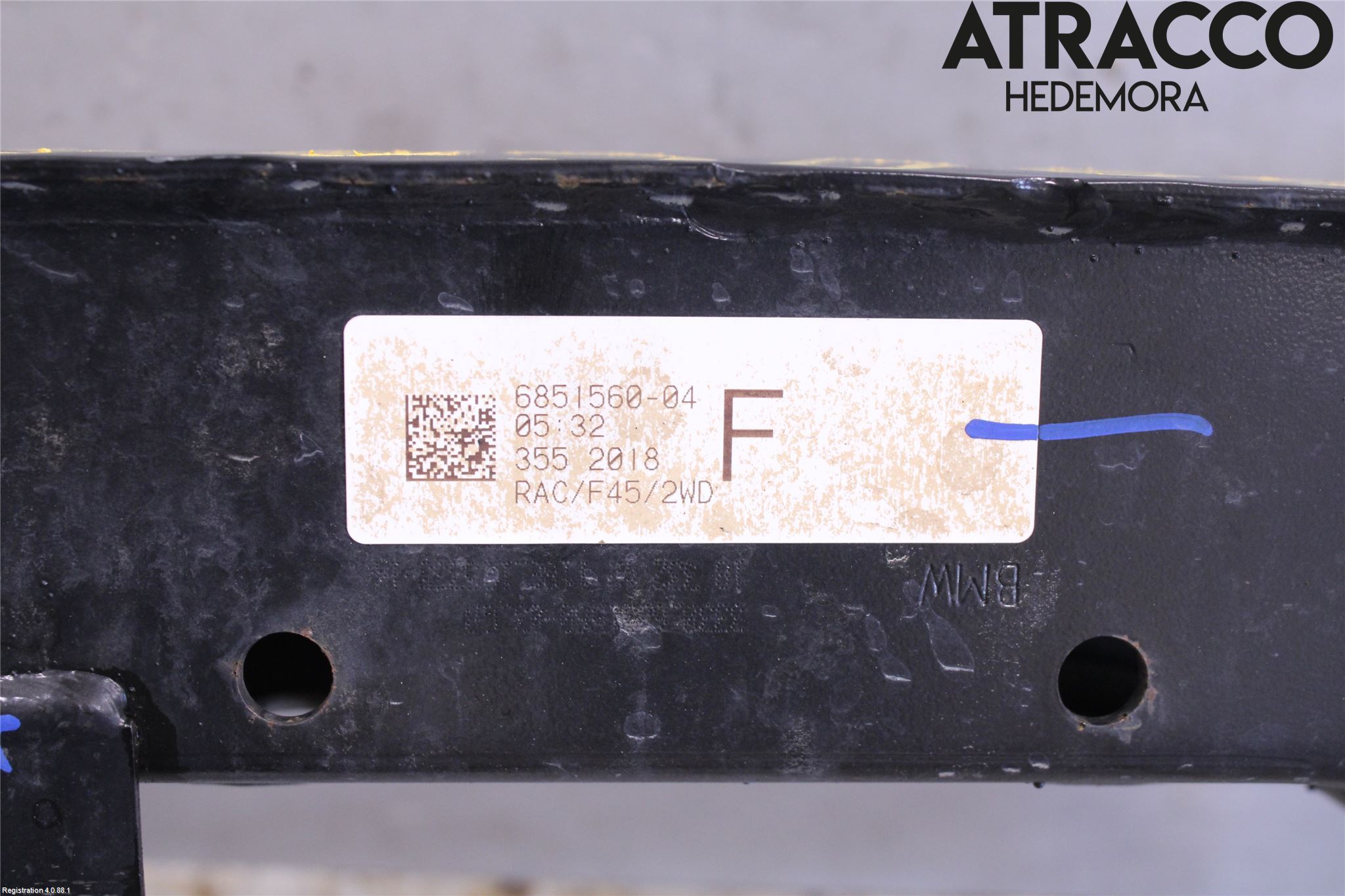 BMW X1 F48 15-22 Bakaksel Feste Travers-Ramme
