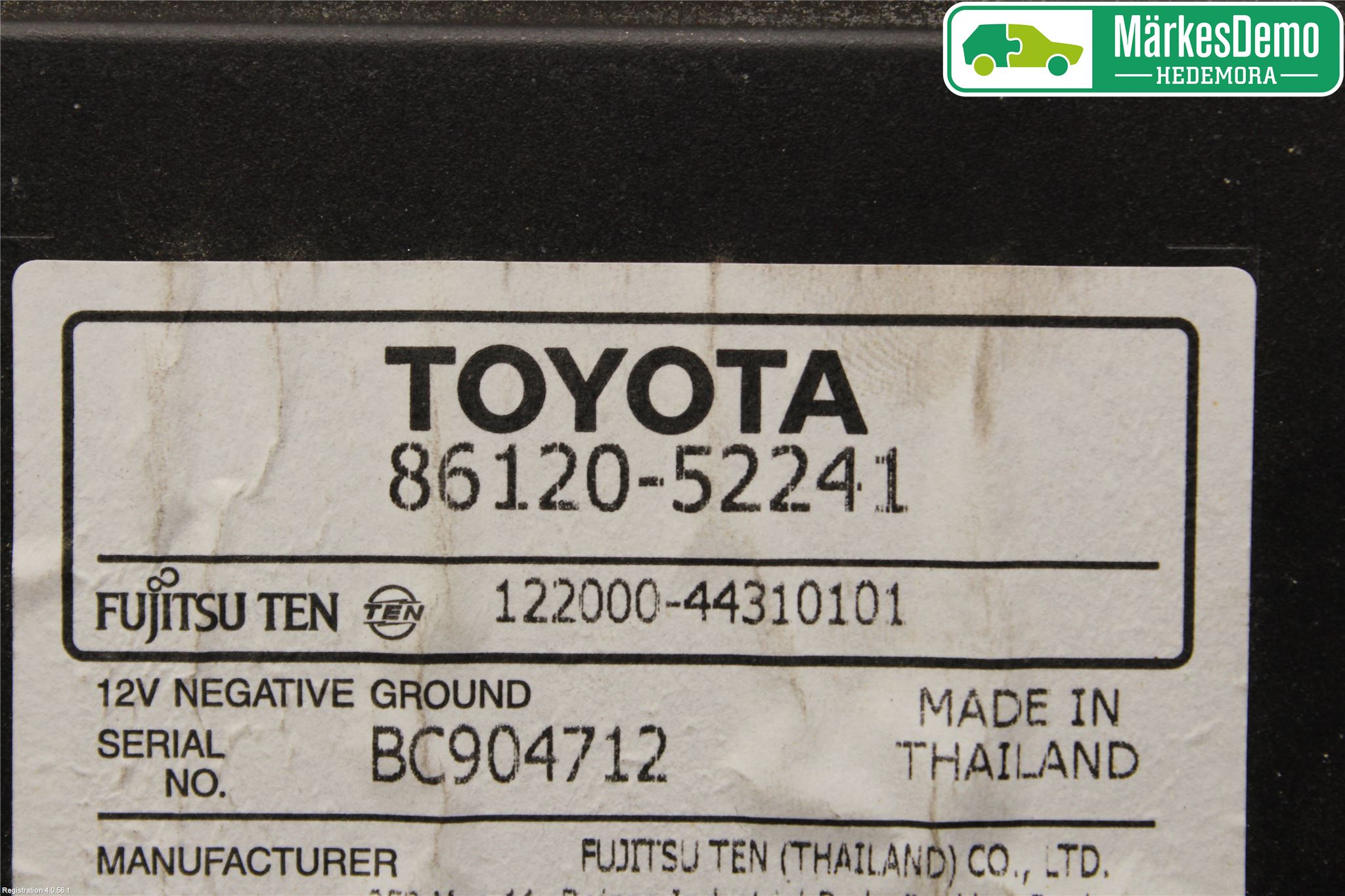 Toyota ÖVRIGT/DIREKTIMP. Stereo Radio Med Cd