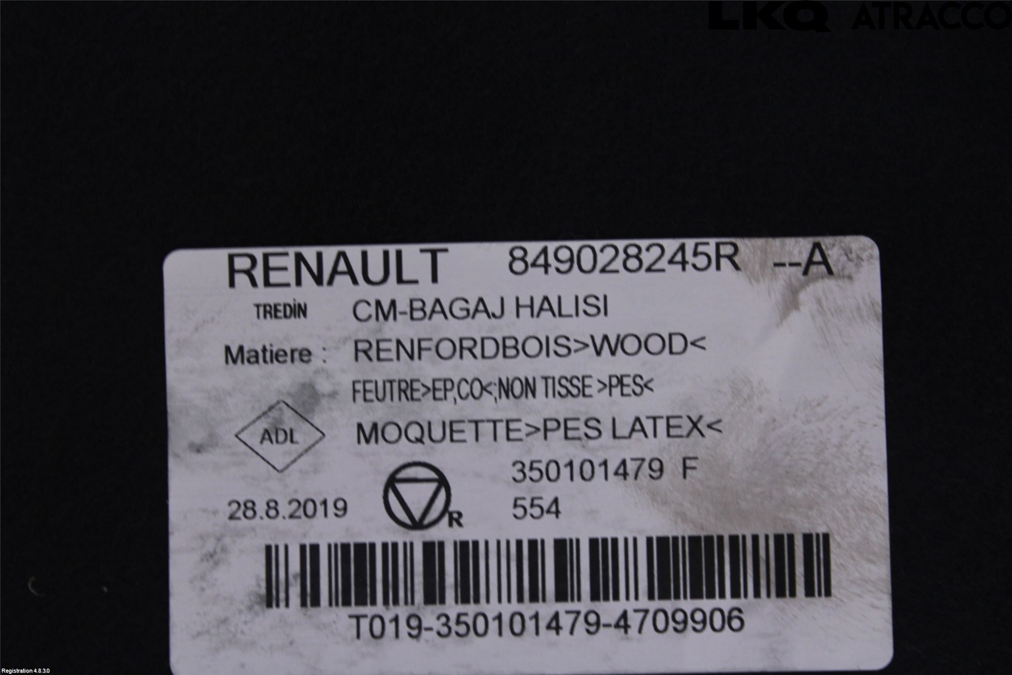 Renault CLIO/E-TECH V 20- Innr Bagasjeromkledsel