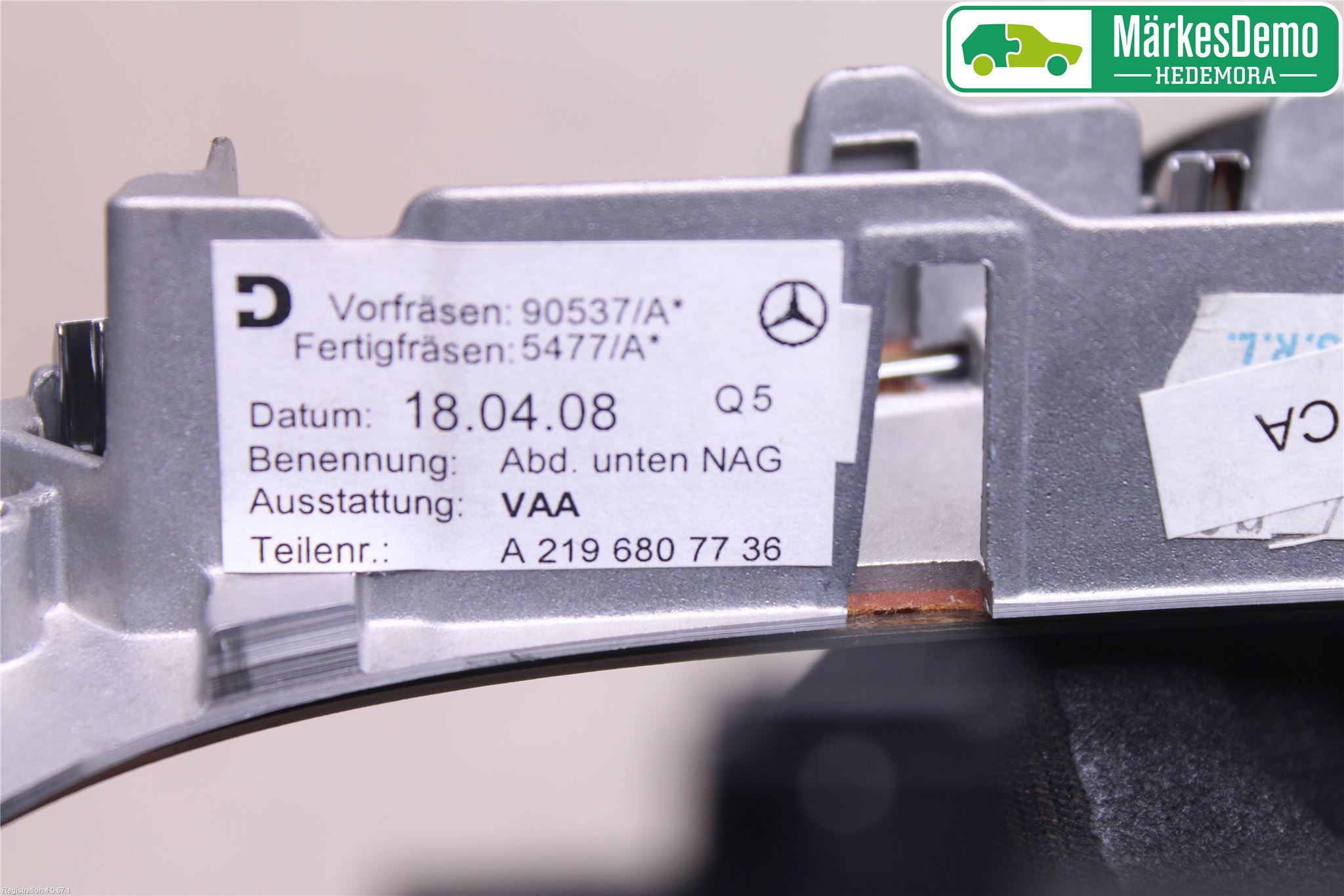 Mercedes-Benz MB CLS (C219) 03-11 Inredning Sarg Växelspak