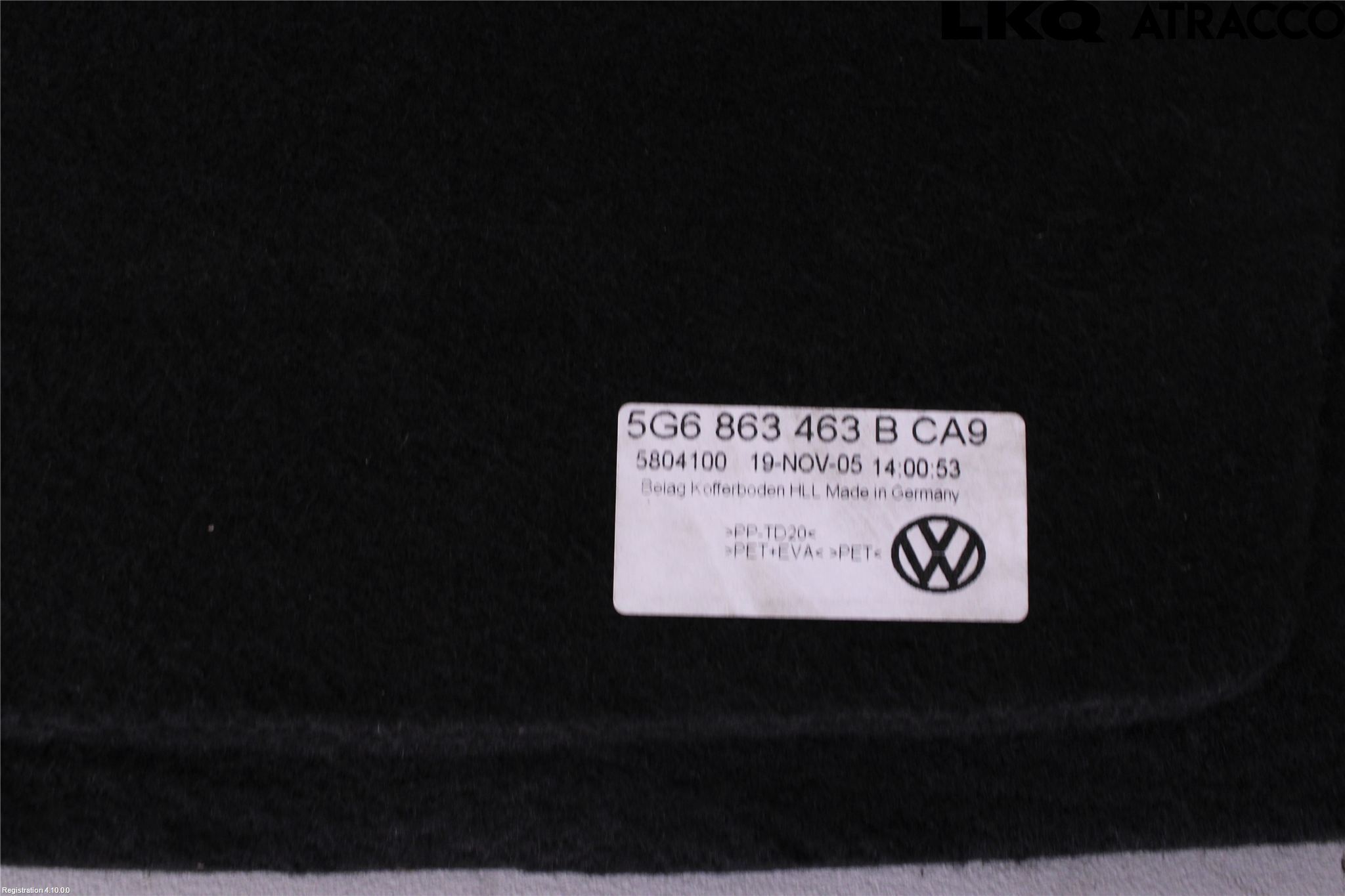 Volkswagen VW GOLF / E-GOLF VII 13-20 Bakluke Bun (Utgår 5023)