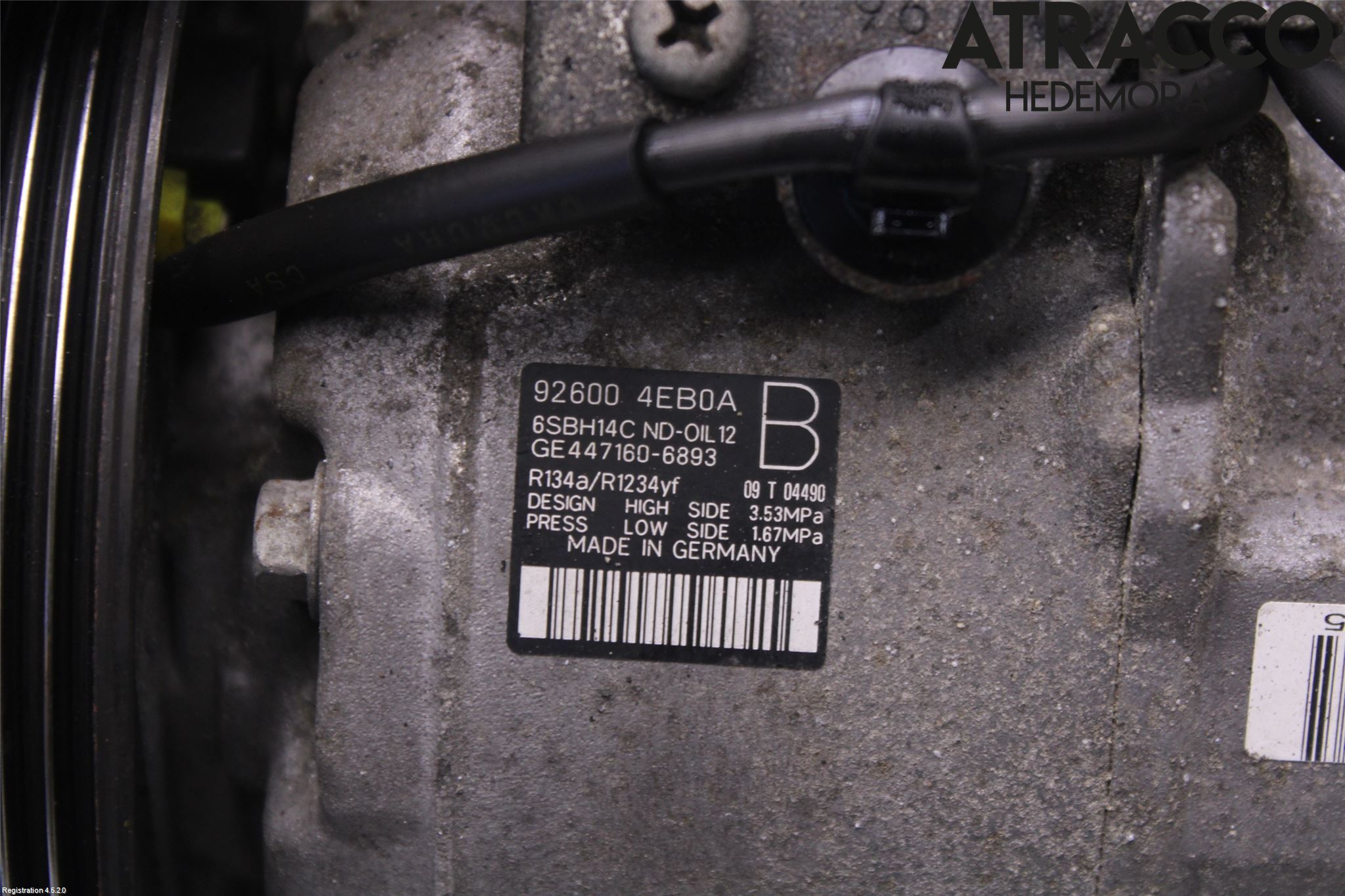 Nissan QASHQAI 14-17 Varme Ac Kompressor