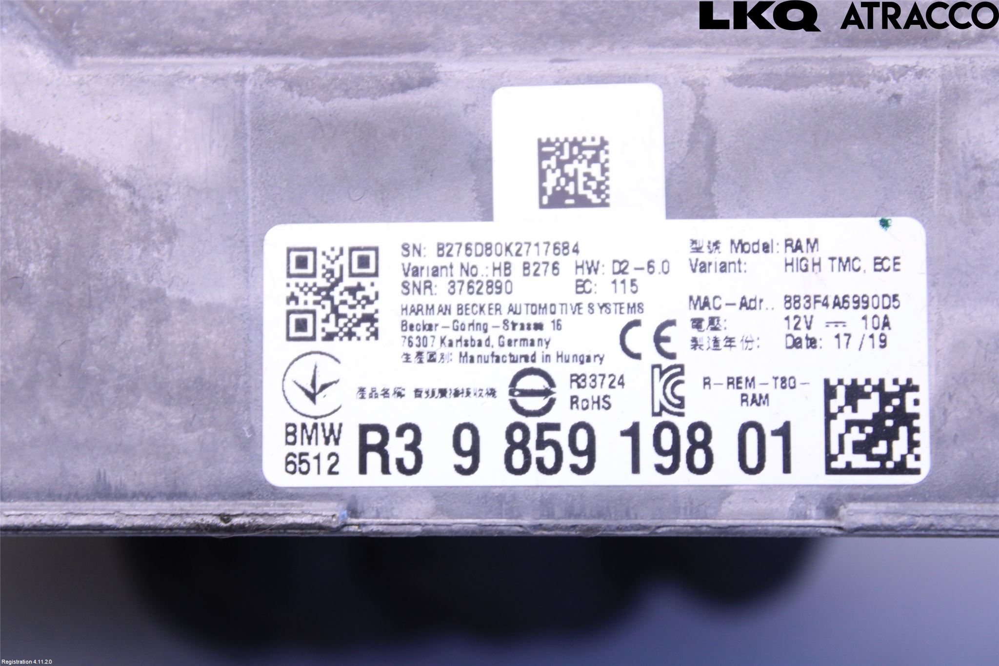 BMW 3 G20/G21/G80/G81 19- Styreenhet Øvrig