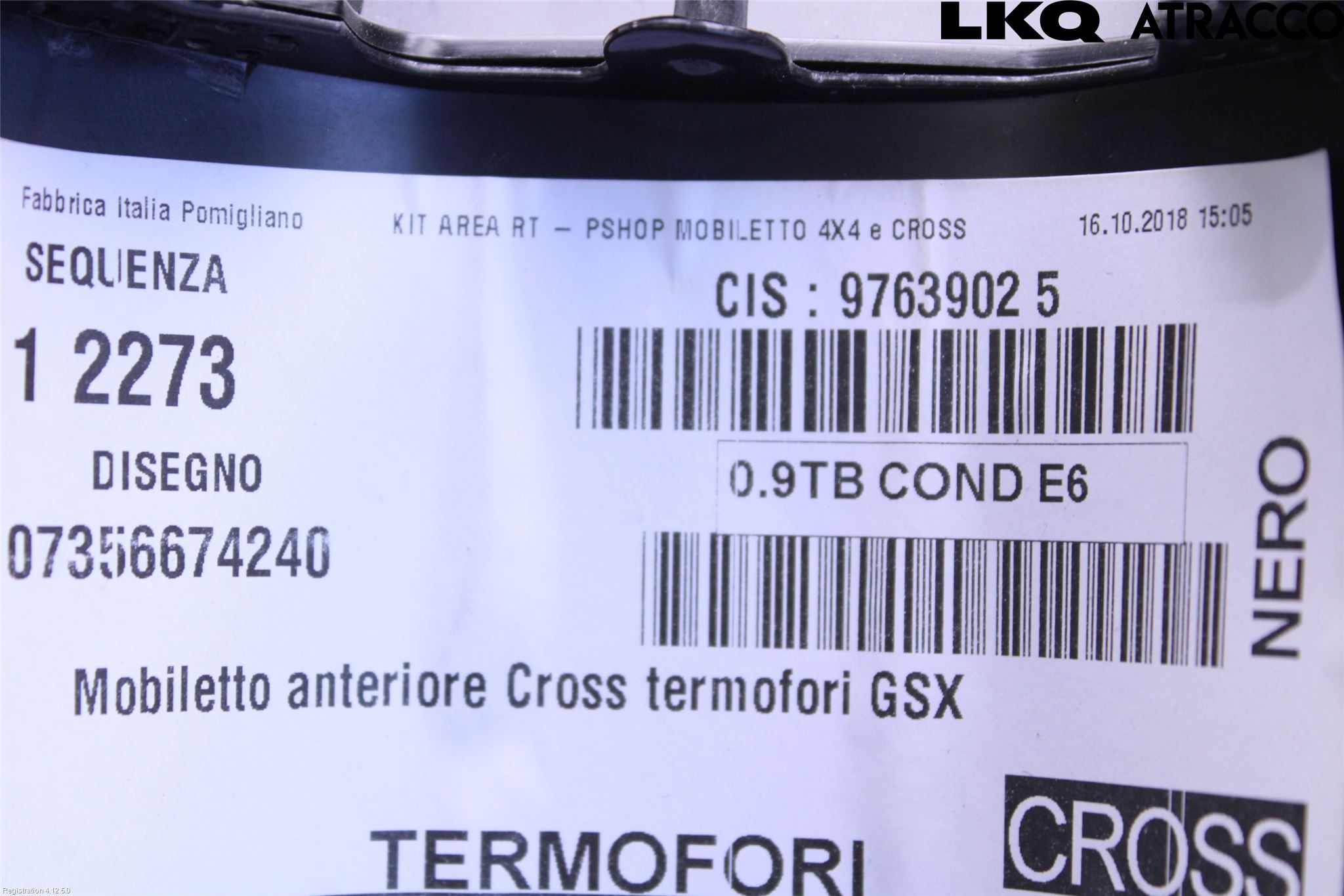 Fiat PANDA 12- Innr Konsoll-Lomme