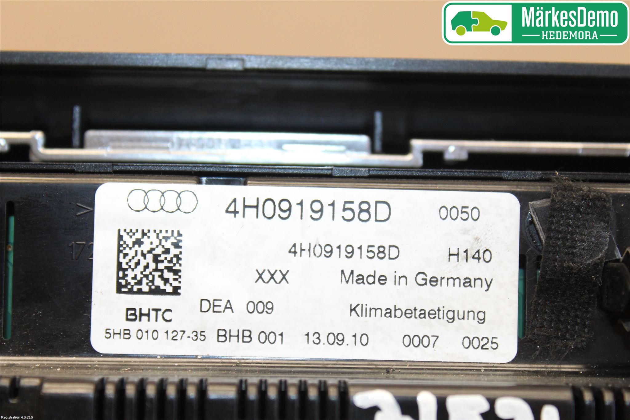 Audi A8/S8 4H 10-17 Varme Ac Betjening-Display