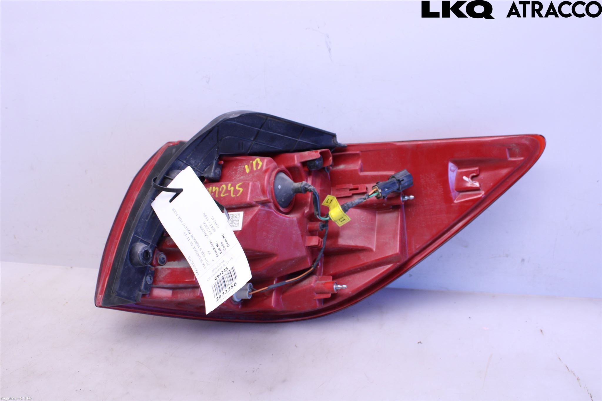 Kia SPORTAGE (SL) 11-15 Baklykt Venstre