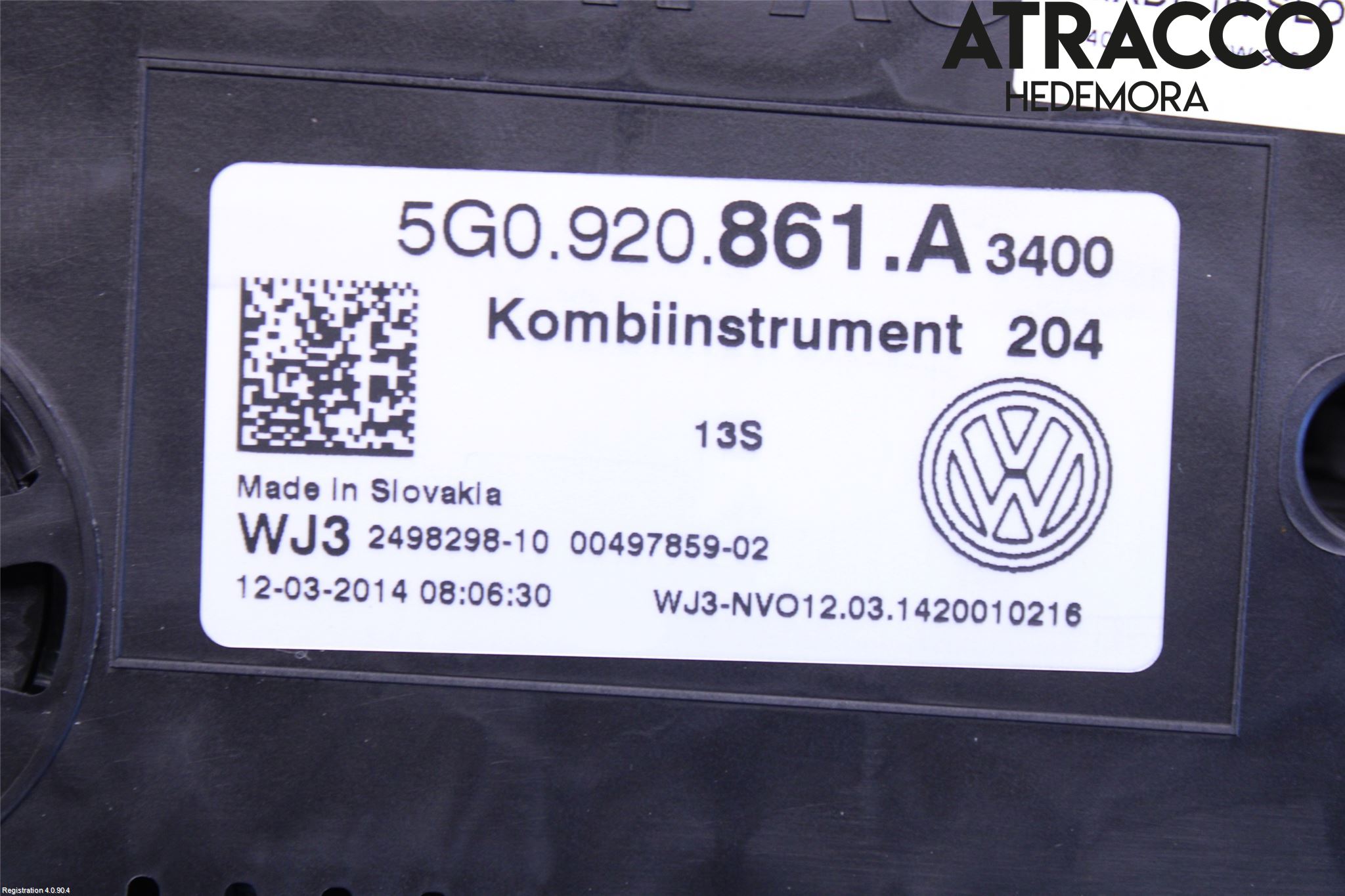 Volkswagen VW GOLF / E-GOLF VII 13-20 Instr Kombinert