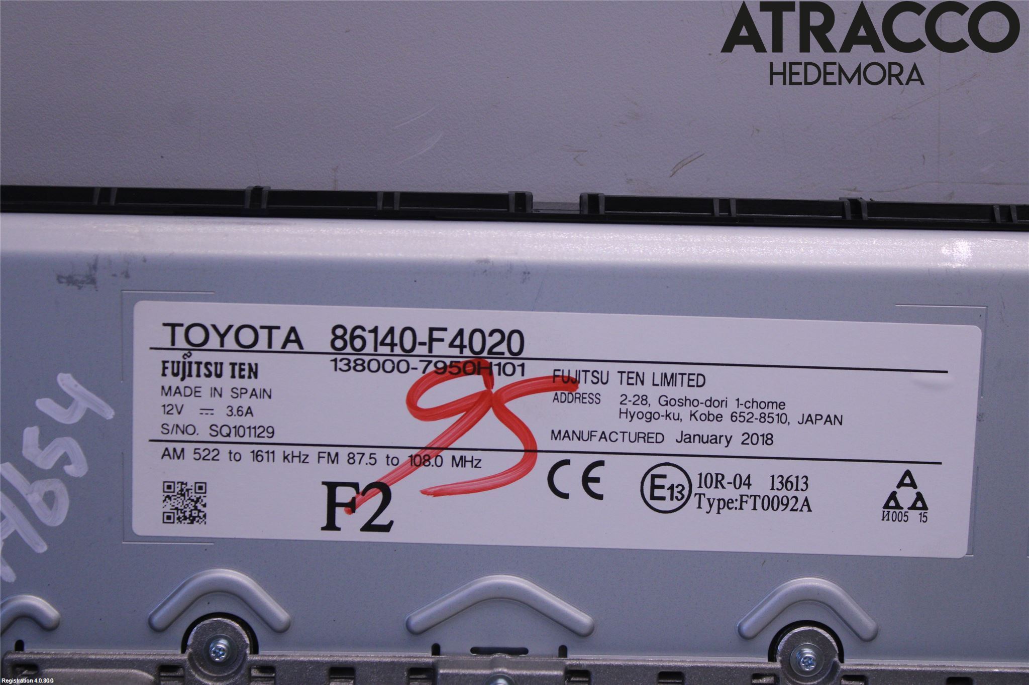 Toyota C-HR 16-23 Stereo Radio Med Cd
