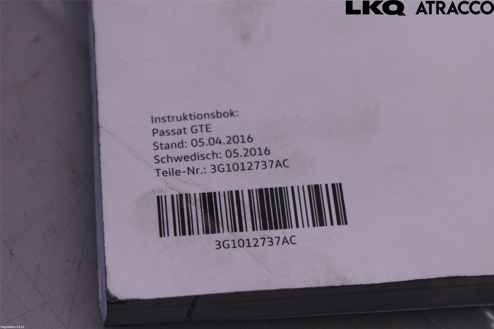 Volkswagen VW PASSAT 15-19 Instruksjonsbok