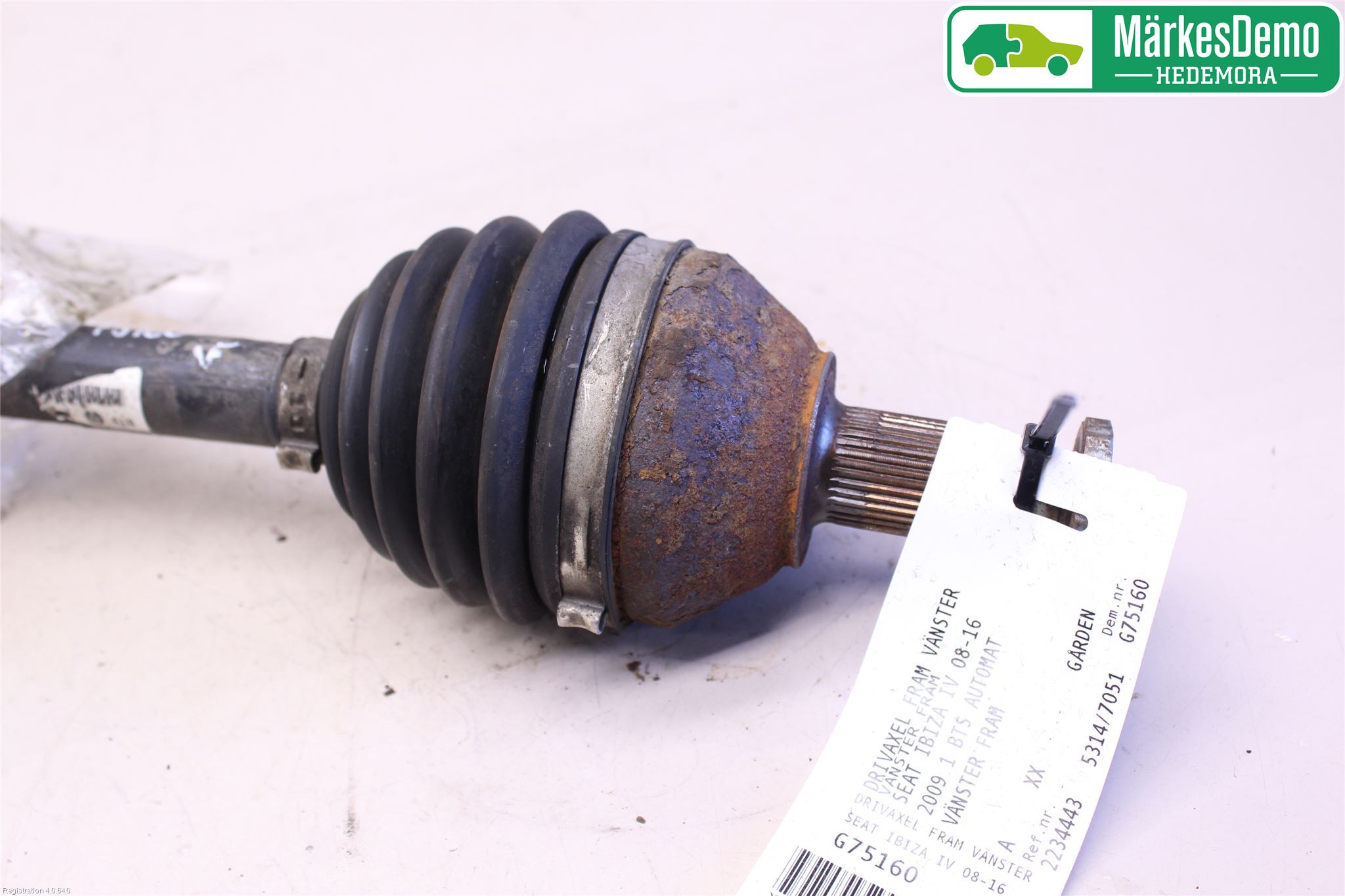 Seat IBIZA IV 08-16 Drivaksel Foran Kompl Venstre