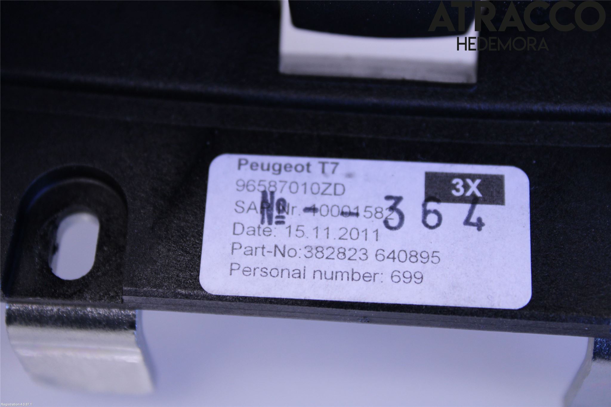 Peugeot 308 08-13 Innr Armlene