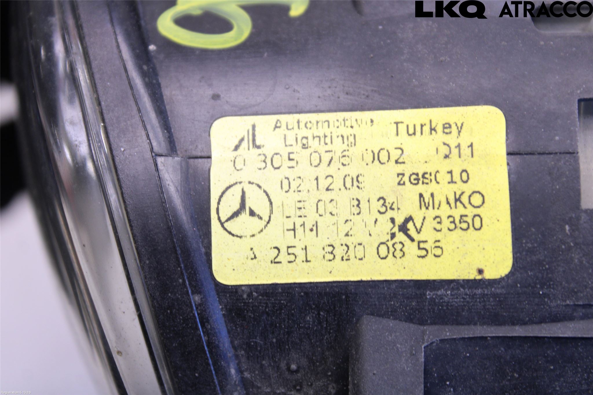 Mercedes-Benz MB C-KLASS (W204) 07-15 Frontlykt-Kurve-Tåkelys