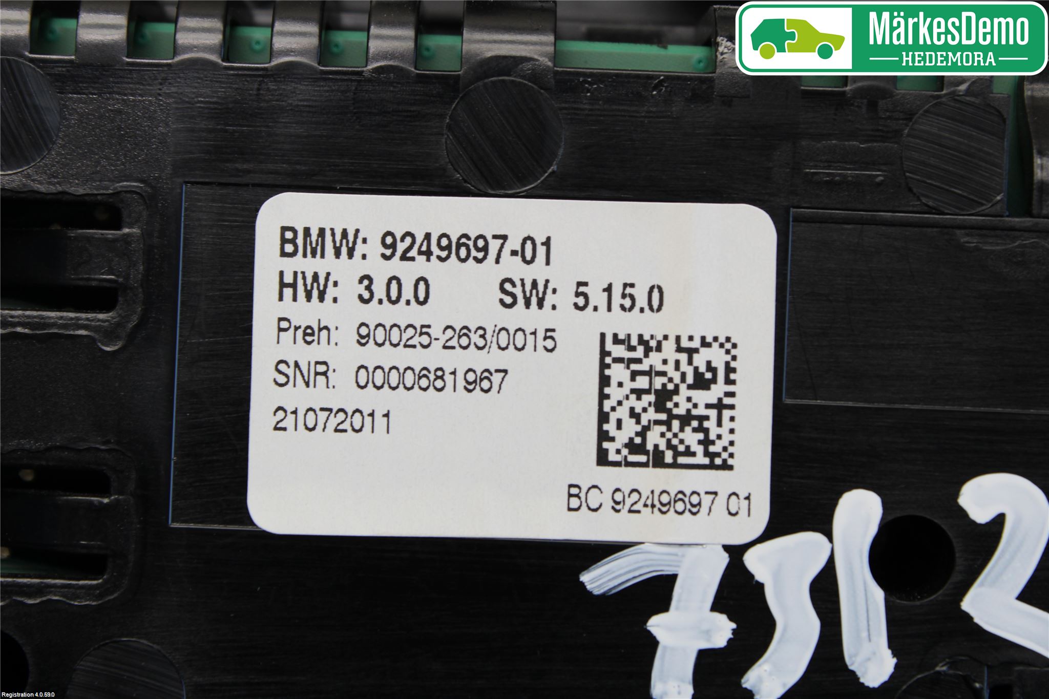BMW 5 F10/F11/F18 09-17 Varme Ac Betjening-Display