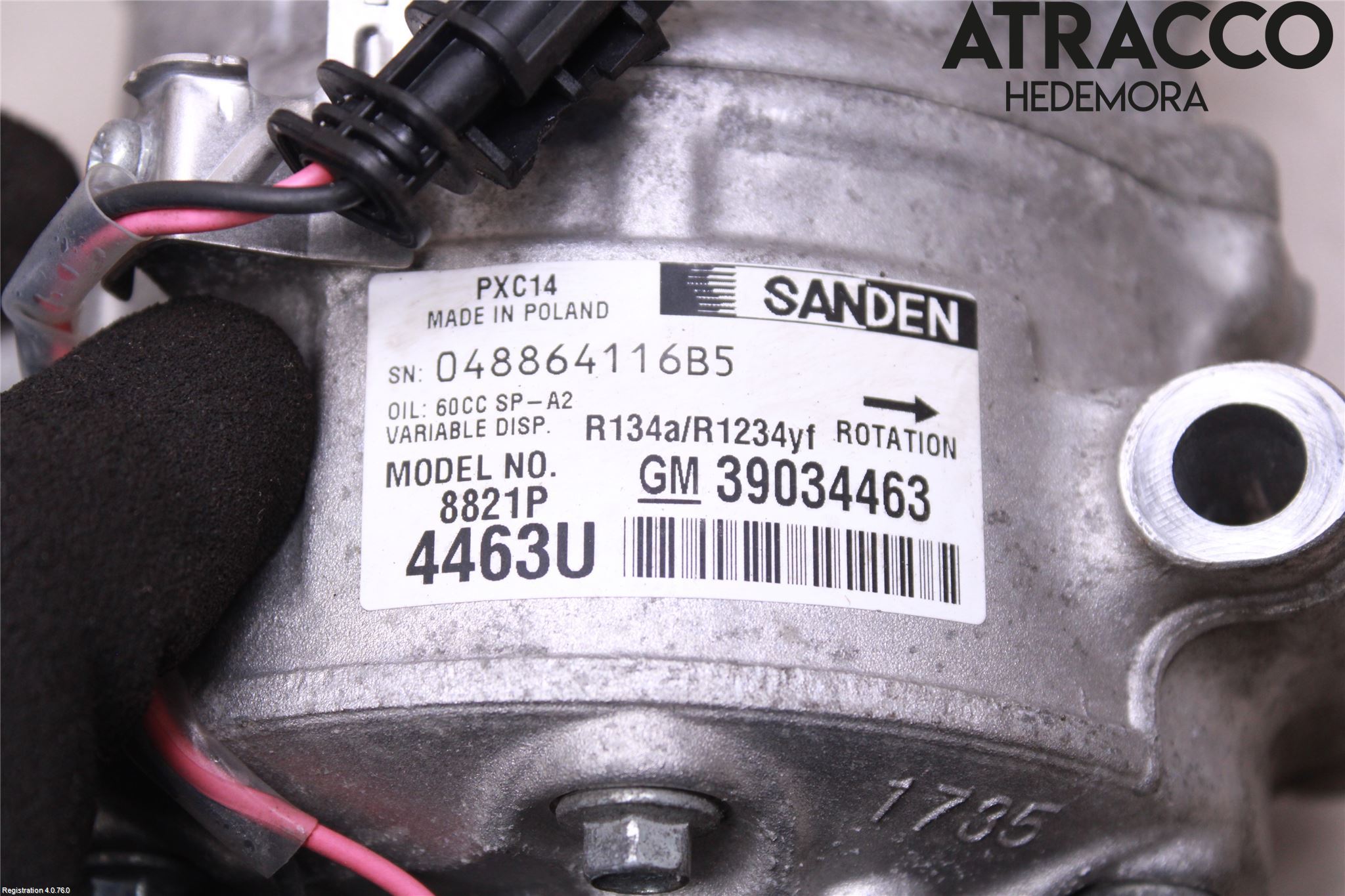 Opel ASTRA K 16-22 Varme Ac Kompressor