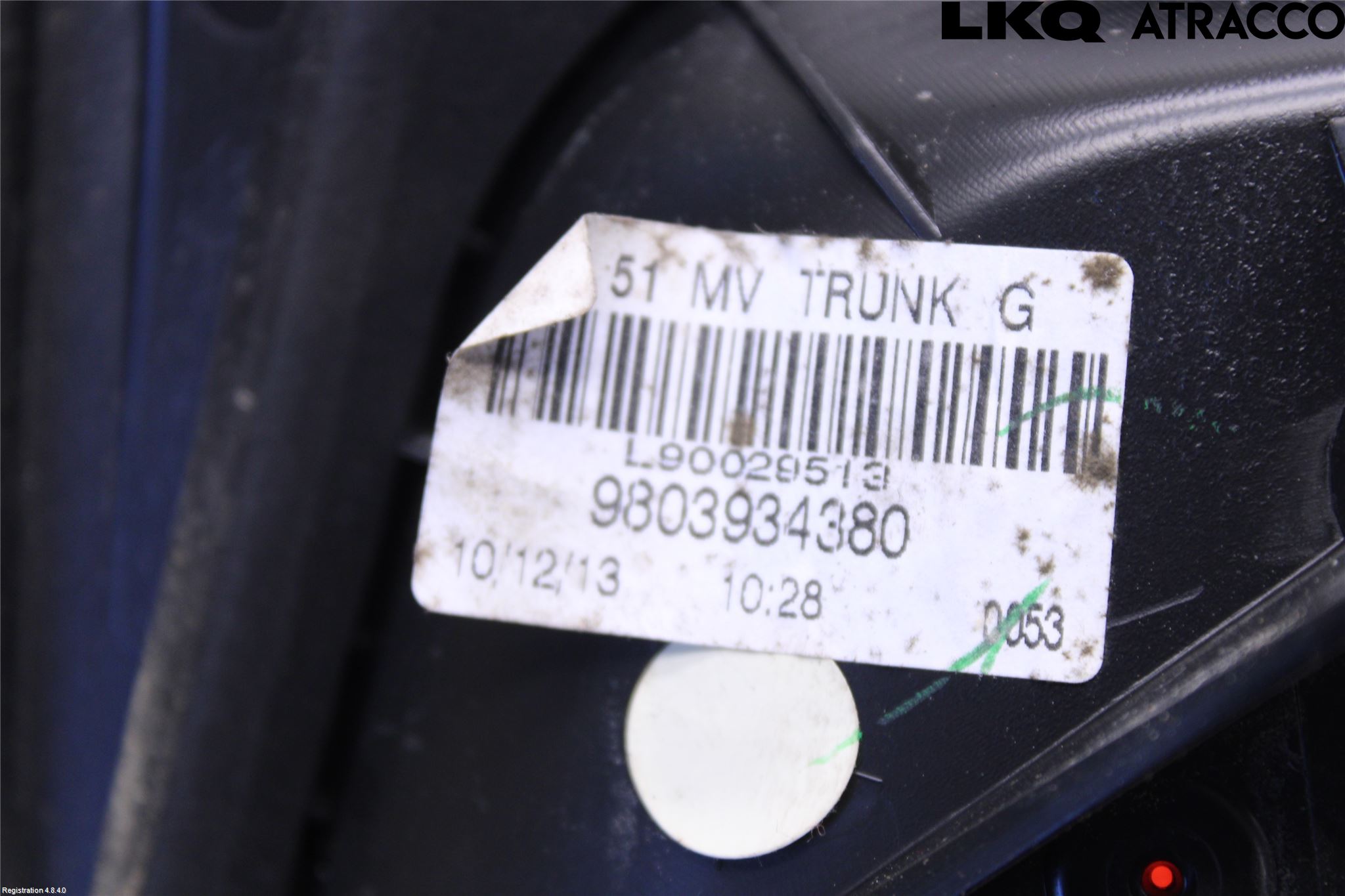 Citroen C3 10-17 Baklykt Venstre  På Luke(Indre