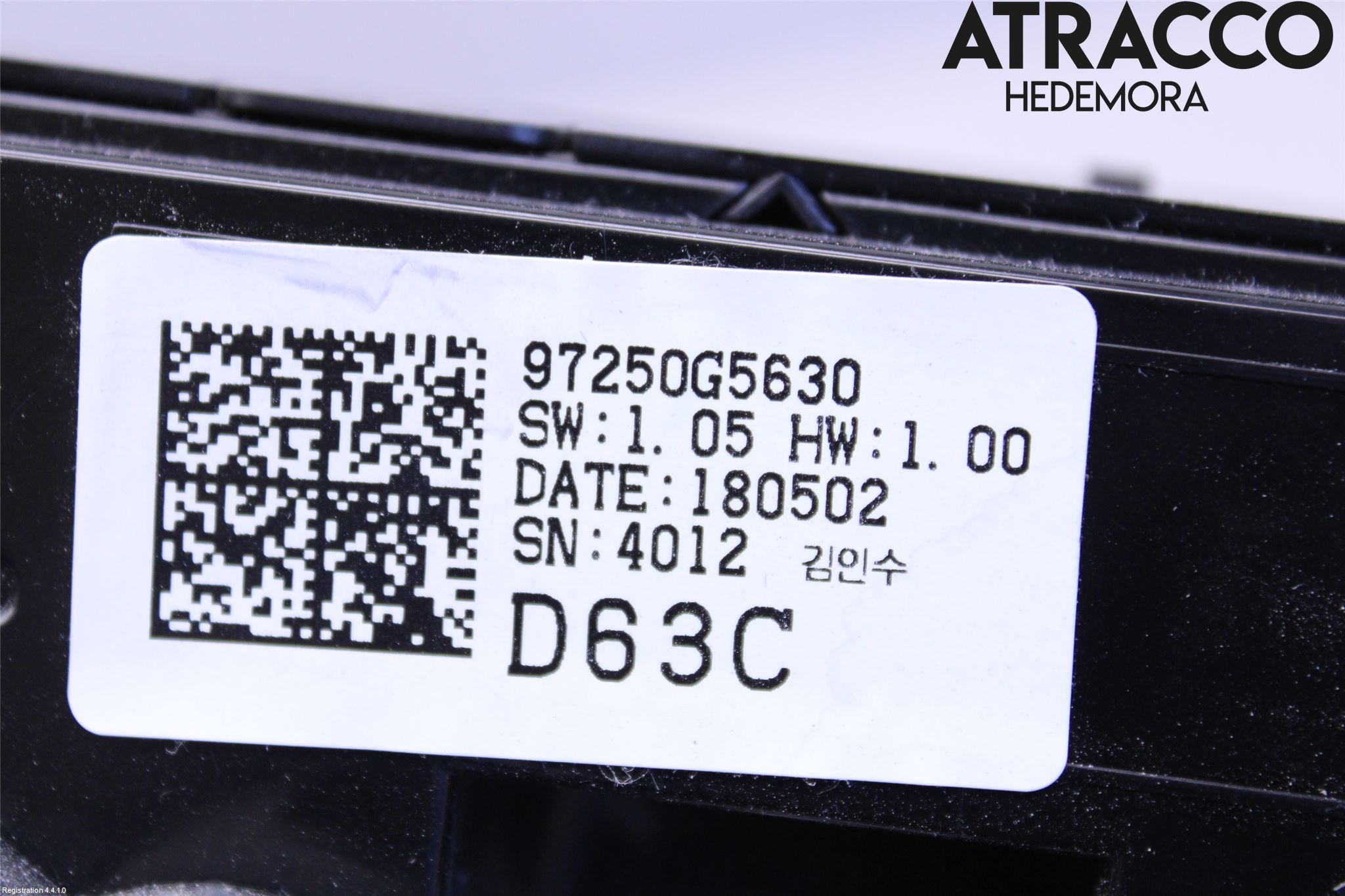 Kia NIRO (DE) 17-22 Varme Ac Betjening-Display