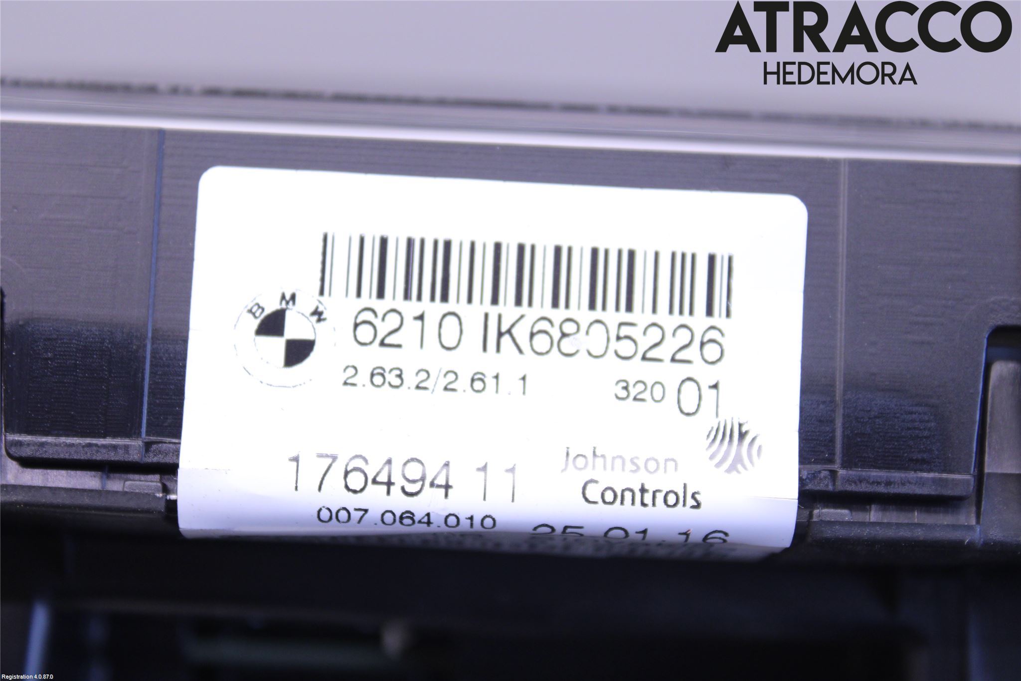 BMW 3 F30/F31/F80 12-19 Instr Kombinert