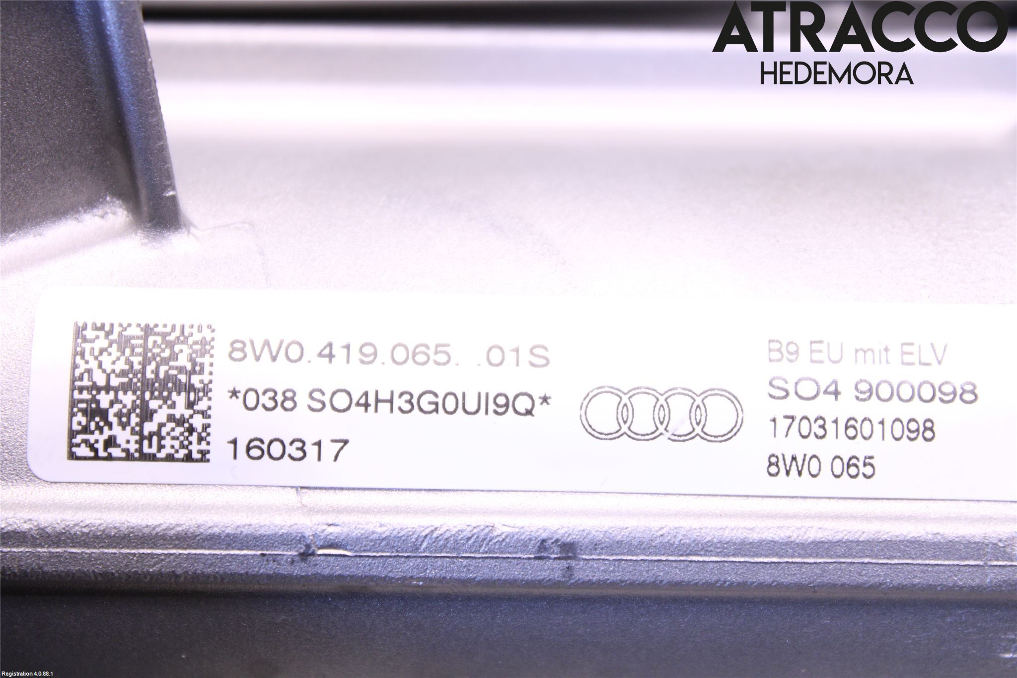 Audi A5 17- Rattakselaggregat Justerbart