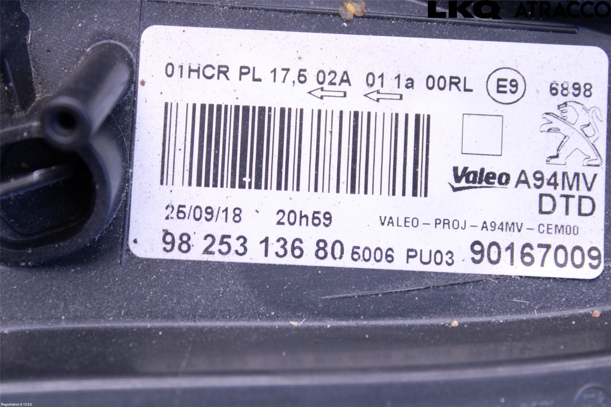 Peugeot 2008 13-20 Frontlykt Høyre
