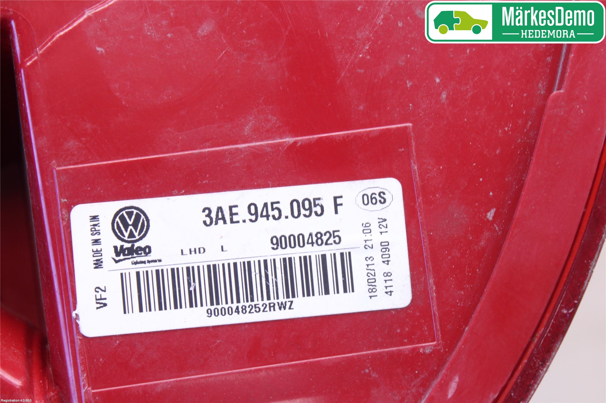 Volkswagen VW PASSAT 11-14 Baklykt Venstre