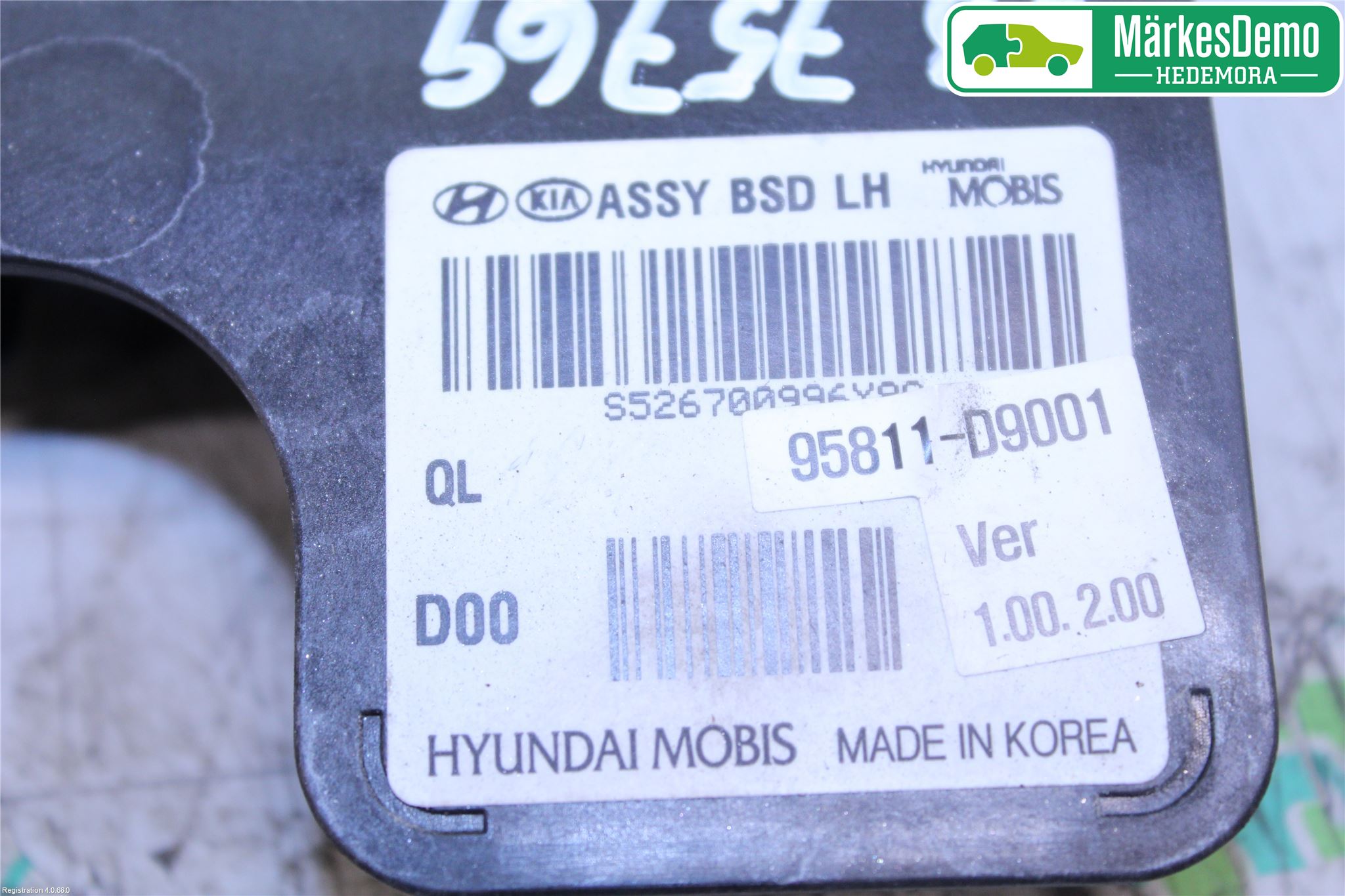 Kia SPORTAGE (QL) 16-21 Sensor Kollisjonsbeskyttelse