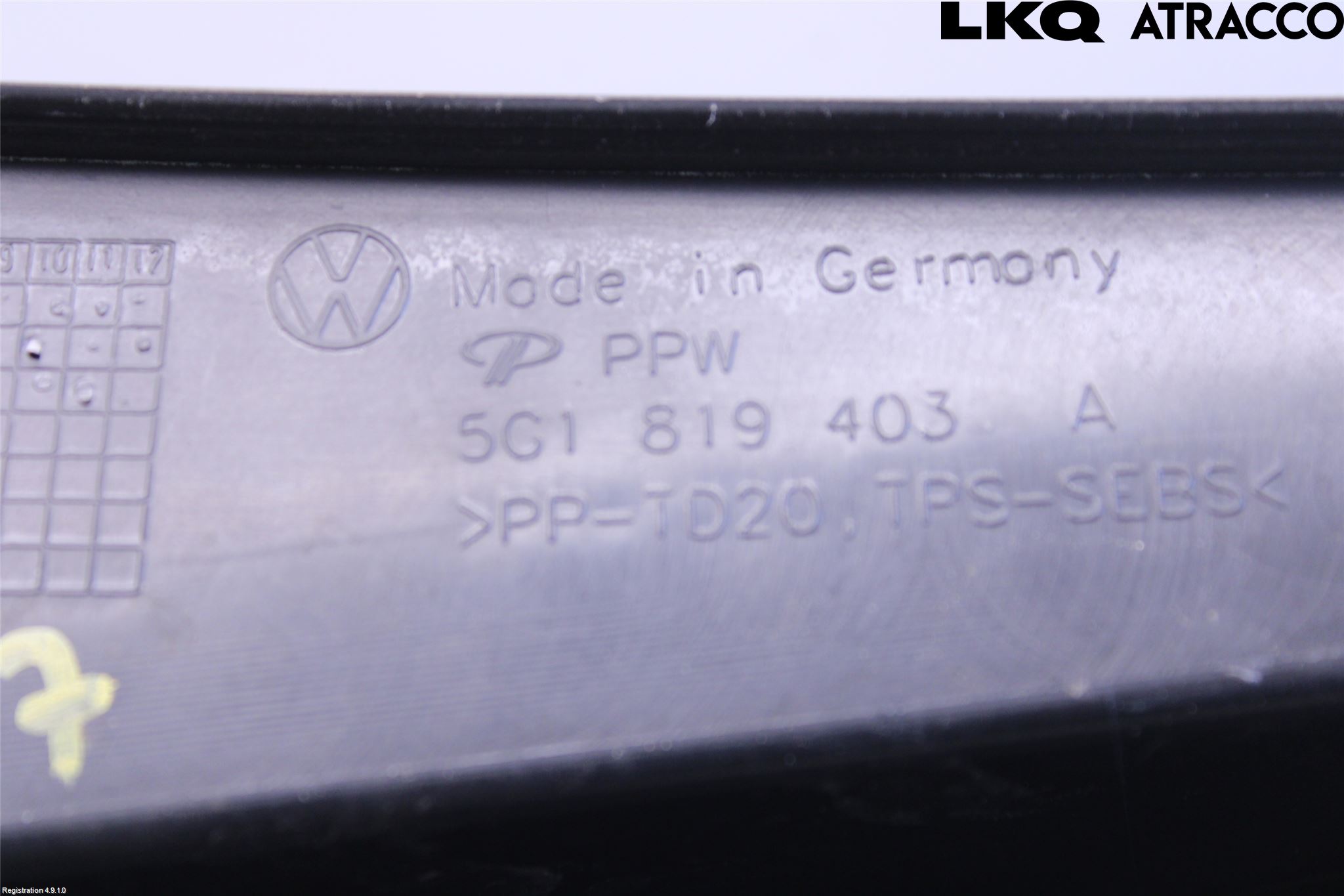 Volkswagen VW GOLF / E-GOLF VII 13-20 Visker Deksel-Grill-Under Frr