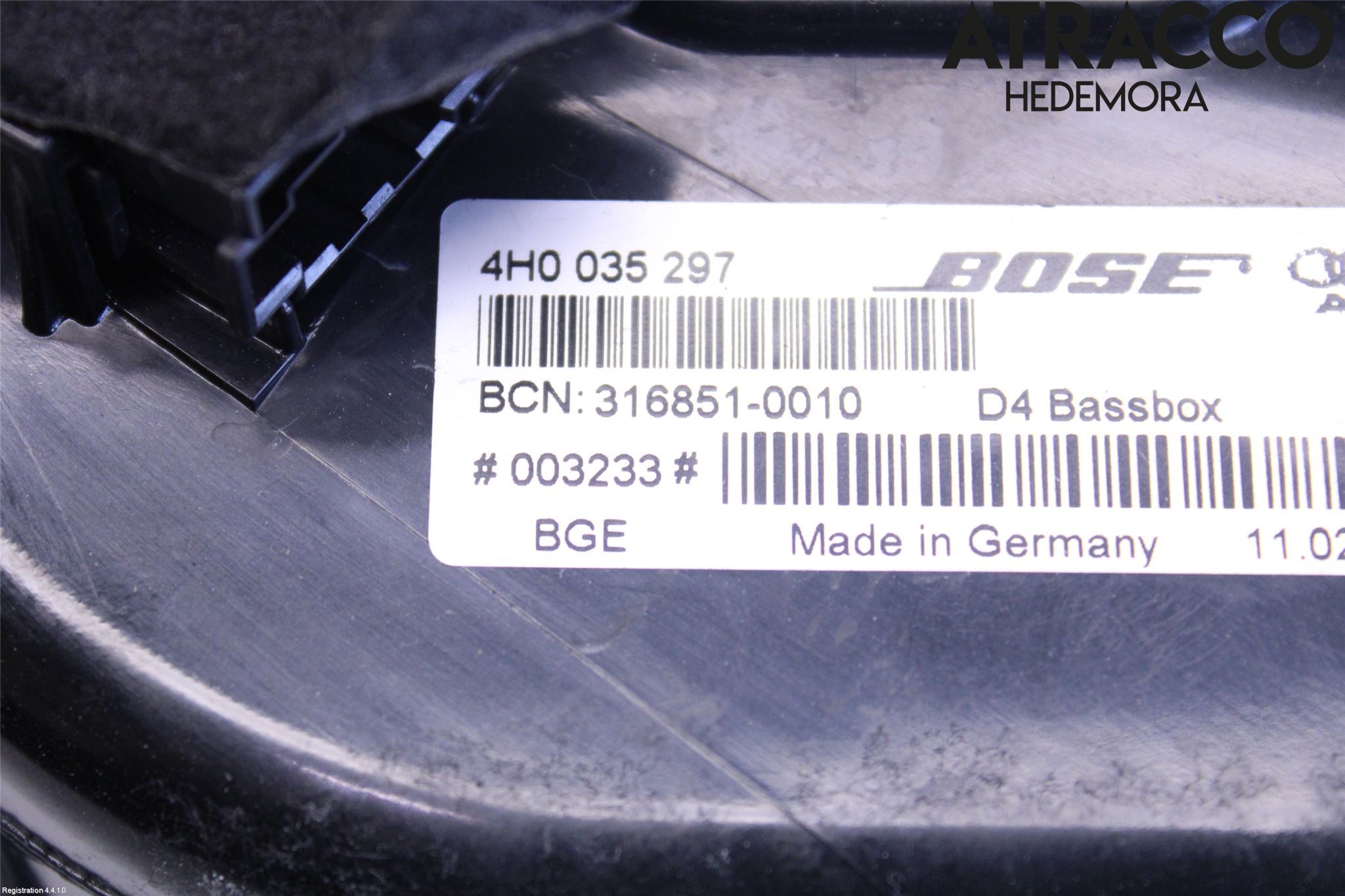 Audi A8/S8 4H 10-17 Innr Høyttaler