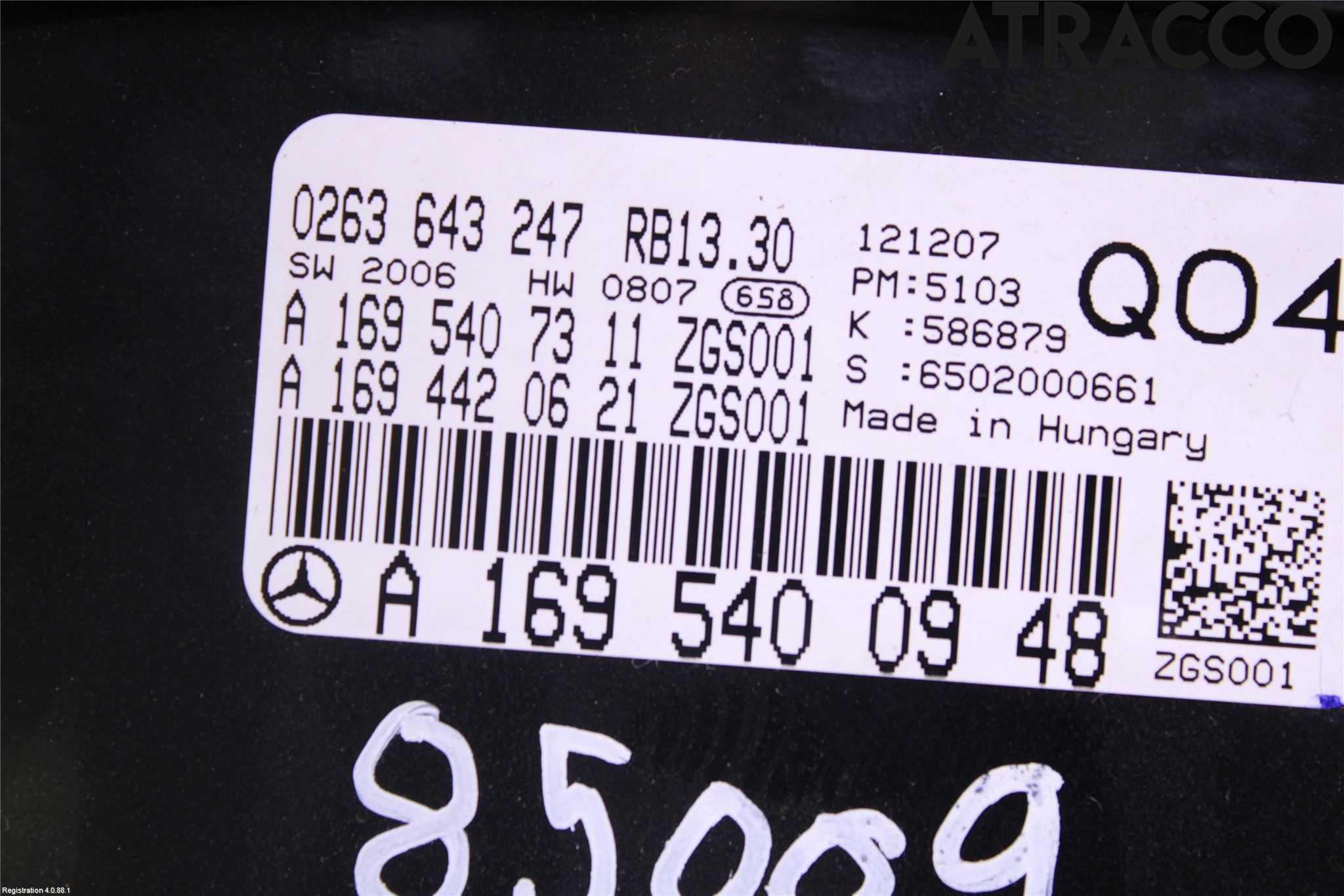 Mercedes-Benz MB B-KLASS (W245) 05-12 Instr Kombinert