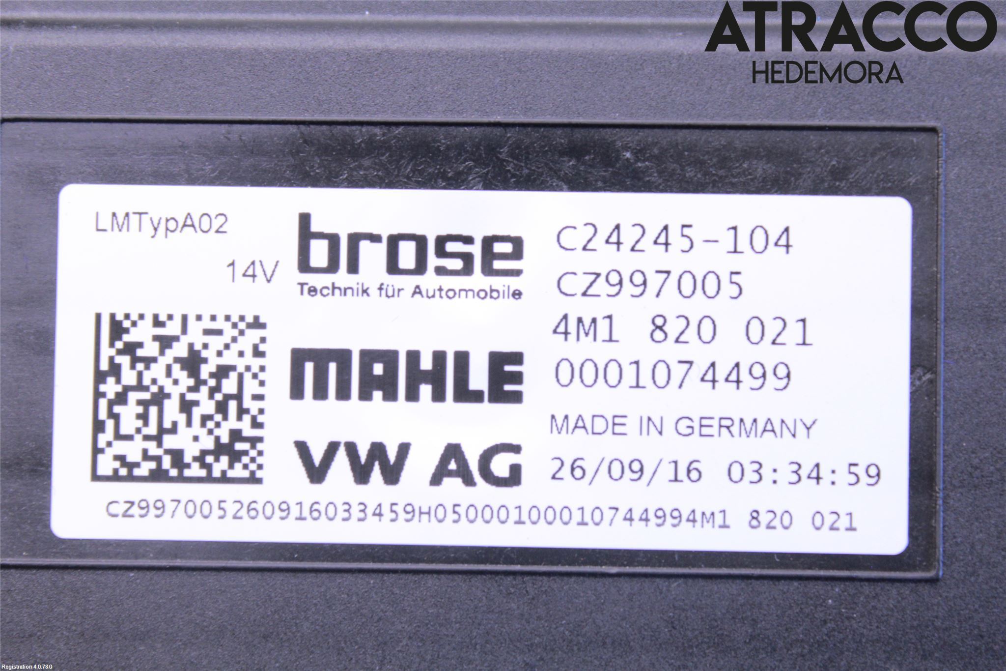 Audi A4/S4 B9 16-19 Varme Ac Varmeapparatvifte
