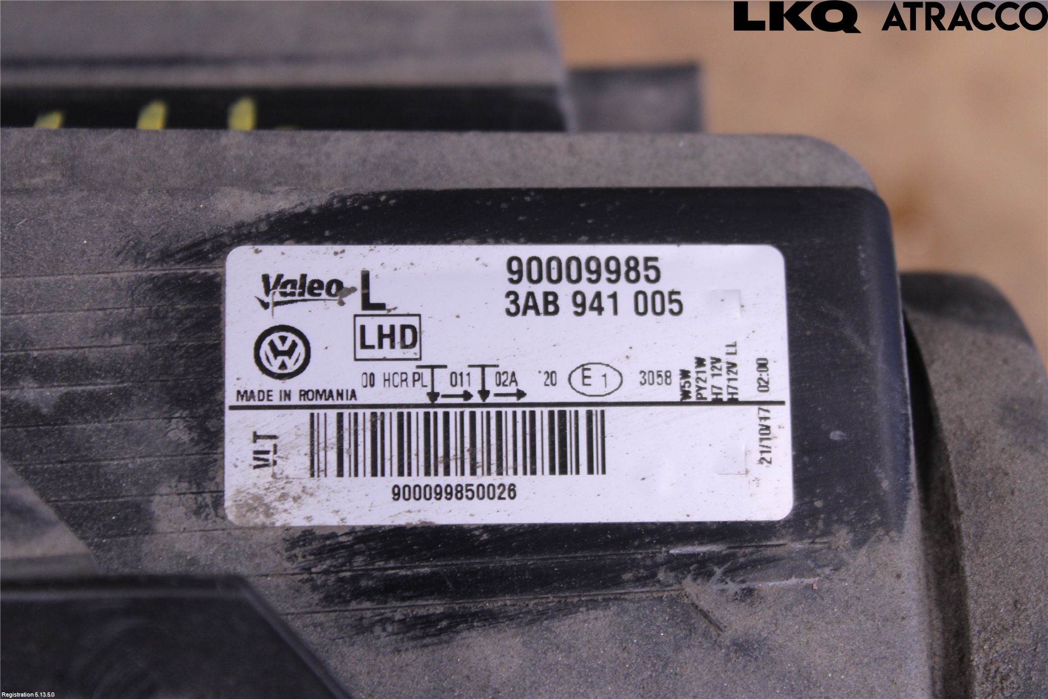 Volkswagen VW PASSAT 11-14 Frontlykt Venstre