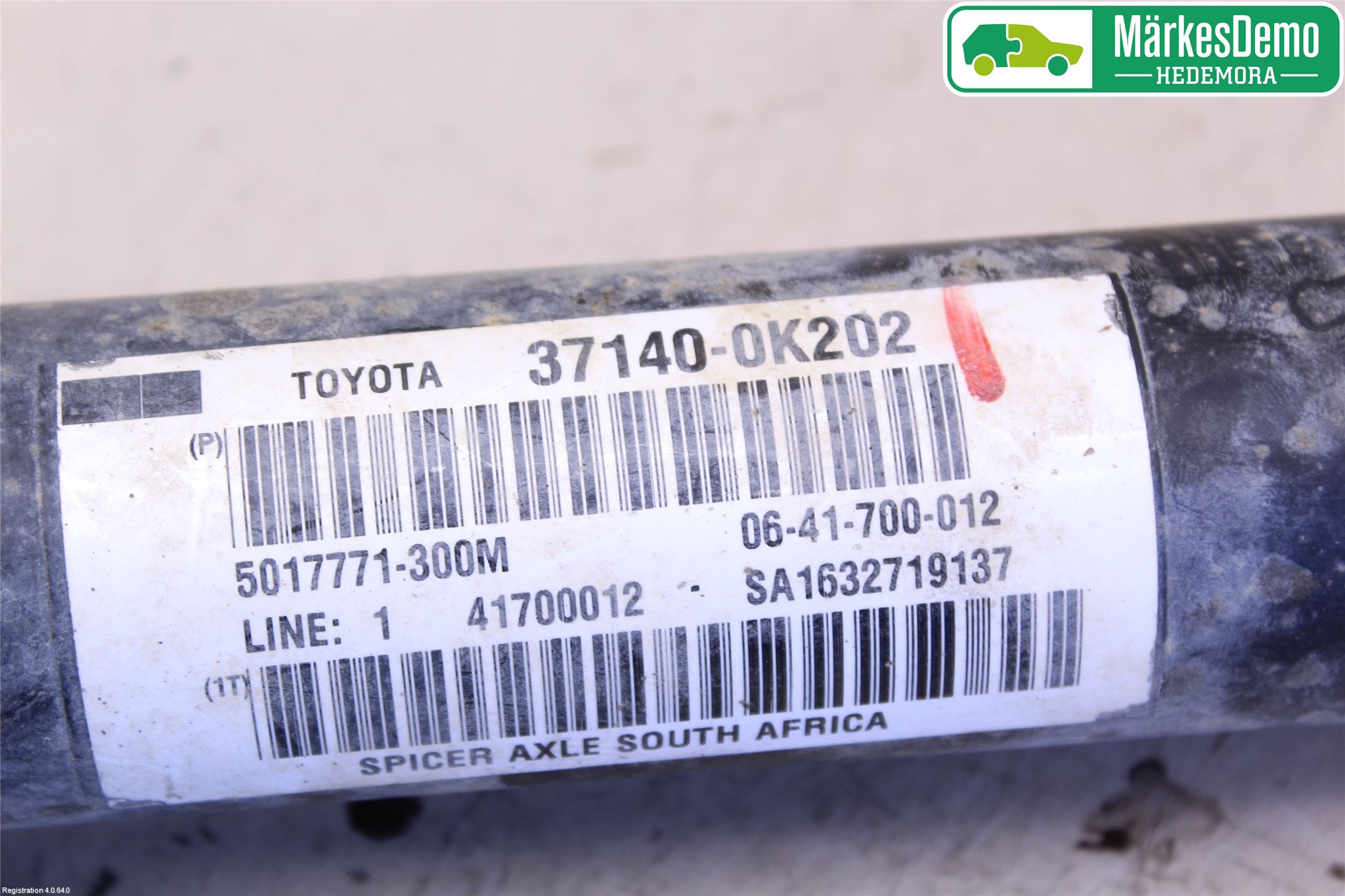 Toyota HILUX 16- Mellomaksel Fremre 4Wd