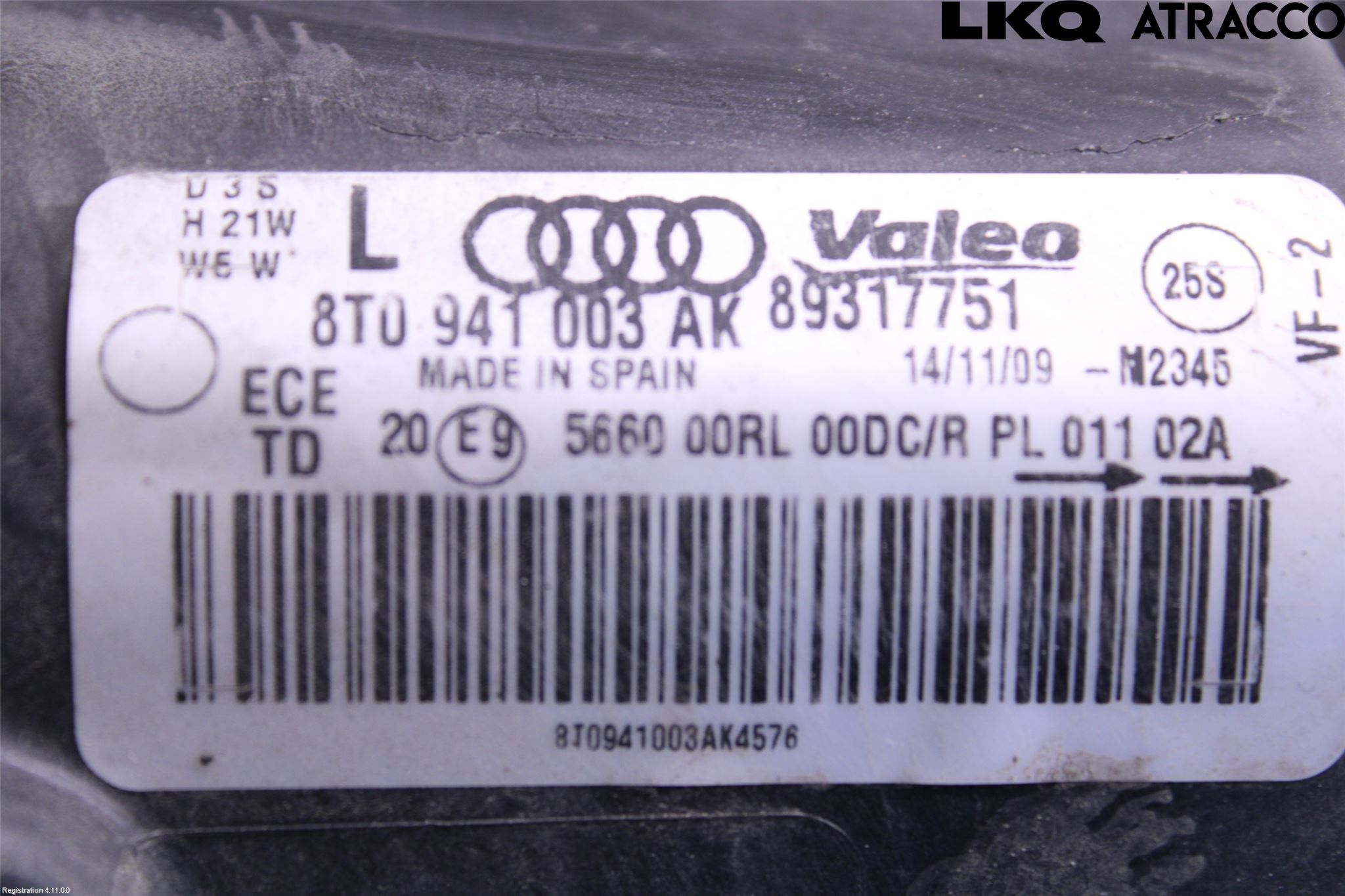 Audi A5 07-16 Frontlykt Venstre