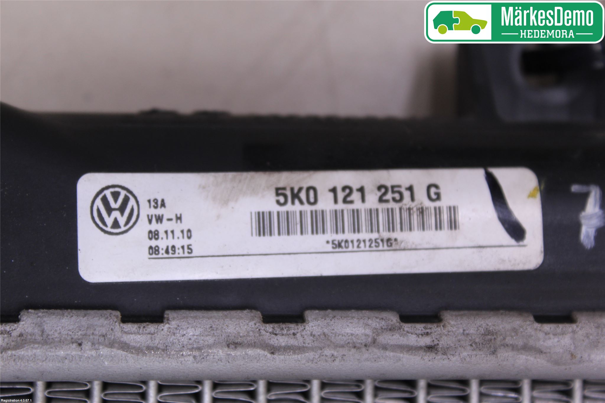 Volkswagen VW SCIROCCO 09-17 Radiator Manuell