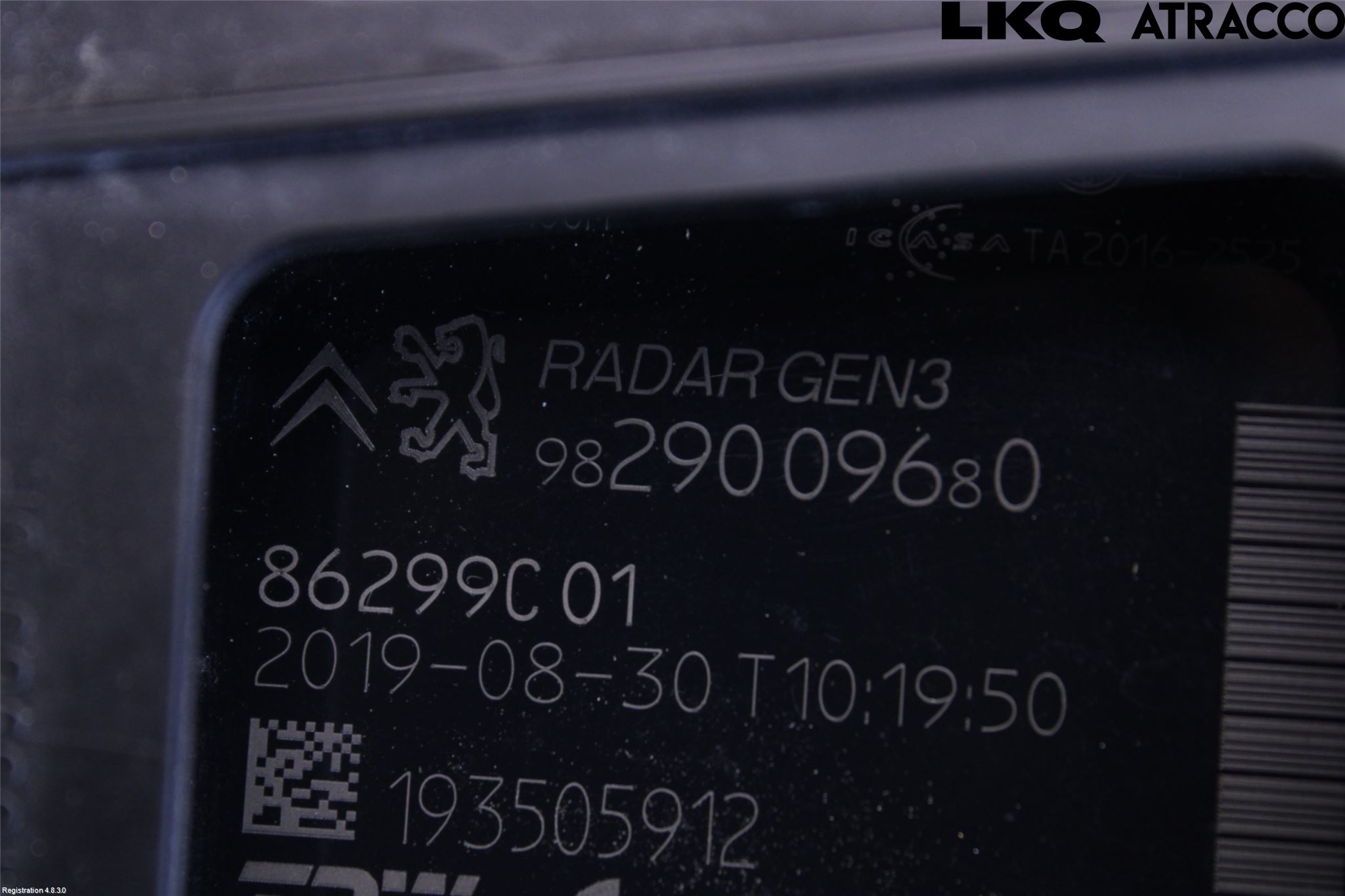 Peugeot 308 14-21 Sensor Kollisjonsbeskyttelse