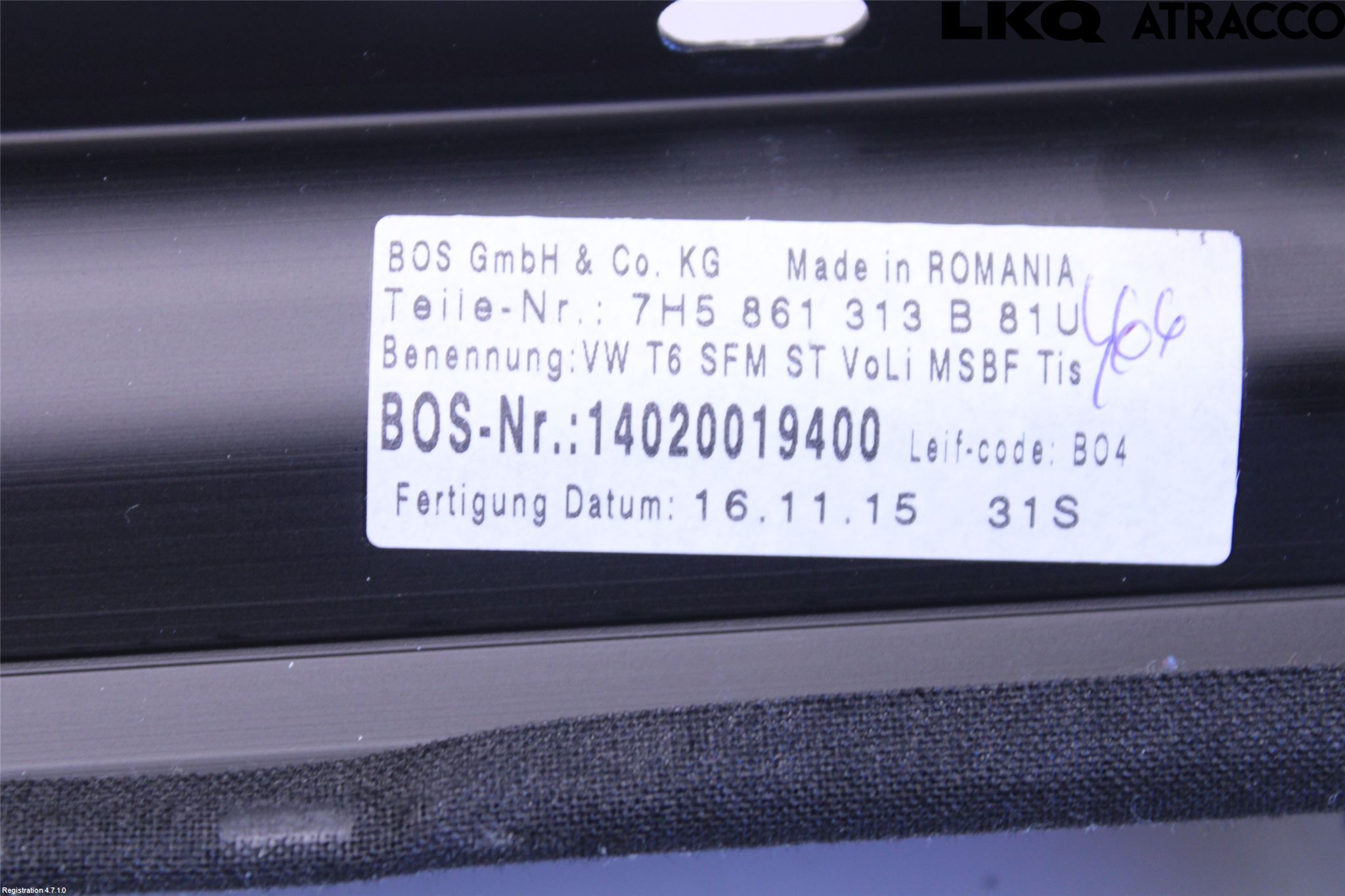 Volkswagen VW TRANSP/CARAVELLE (T6) 16-22 Innr Innsyn Beskytelse Stv