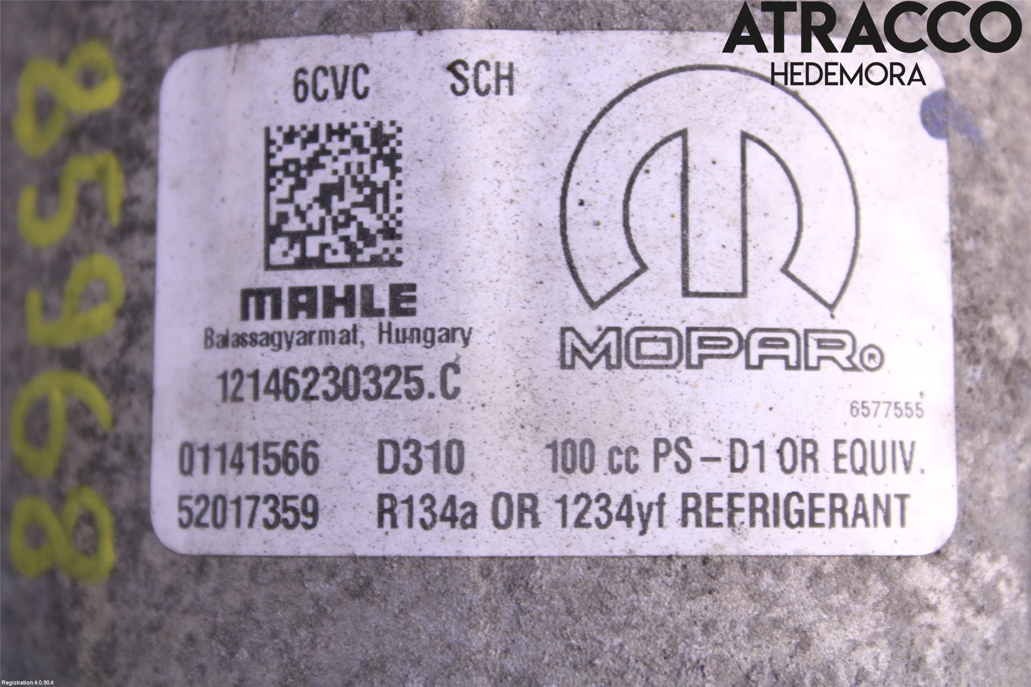 Fiat TIPO/CROSS 16- Varme Ac Kompressor