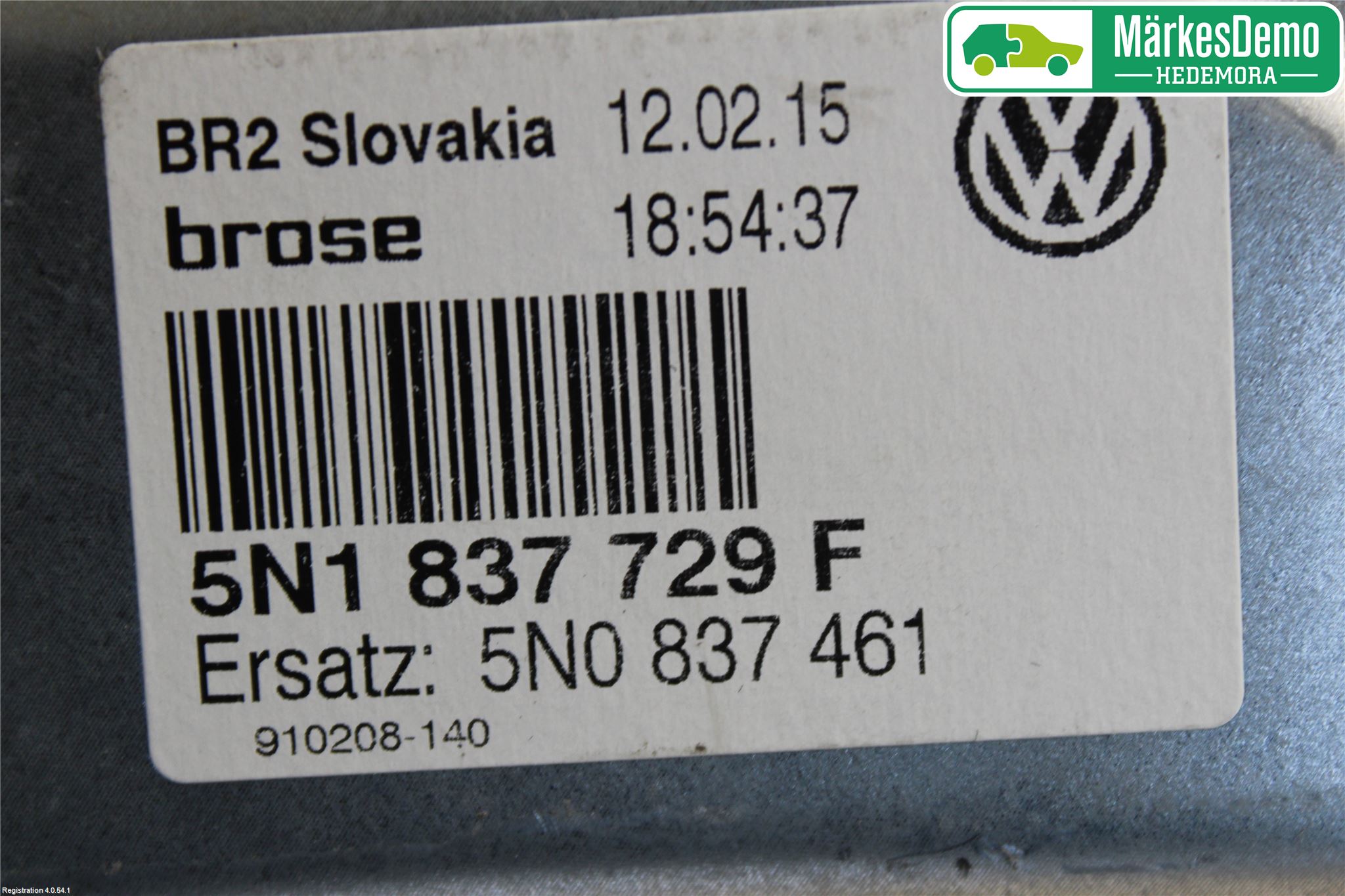 Volkswagen VW TIGUAN 07-16 Vindusheis El Komp