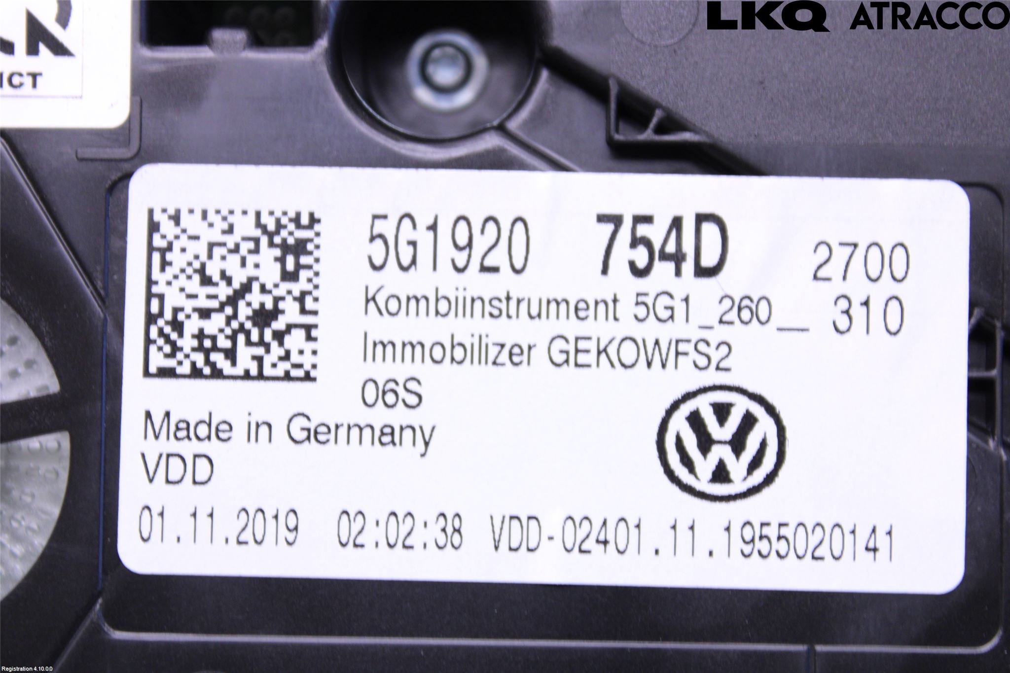 Volkswagen VW GOLF / E-GOLF VII 13-20 Instr Kombinert