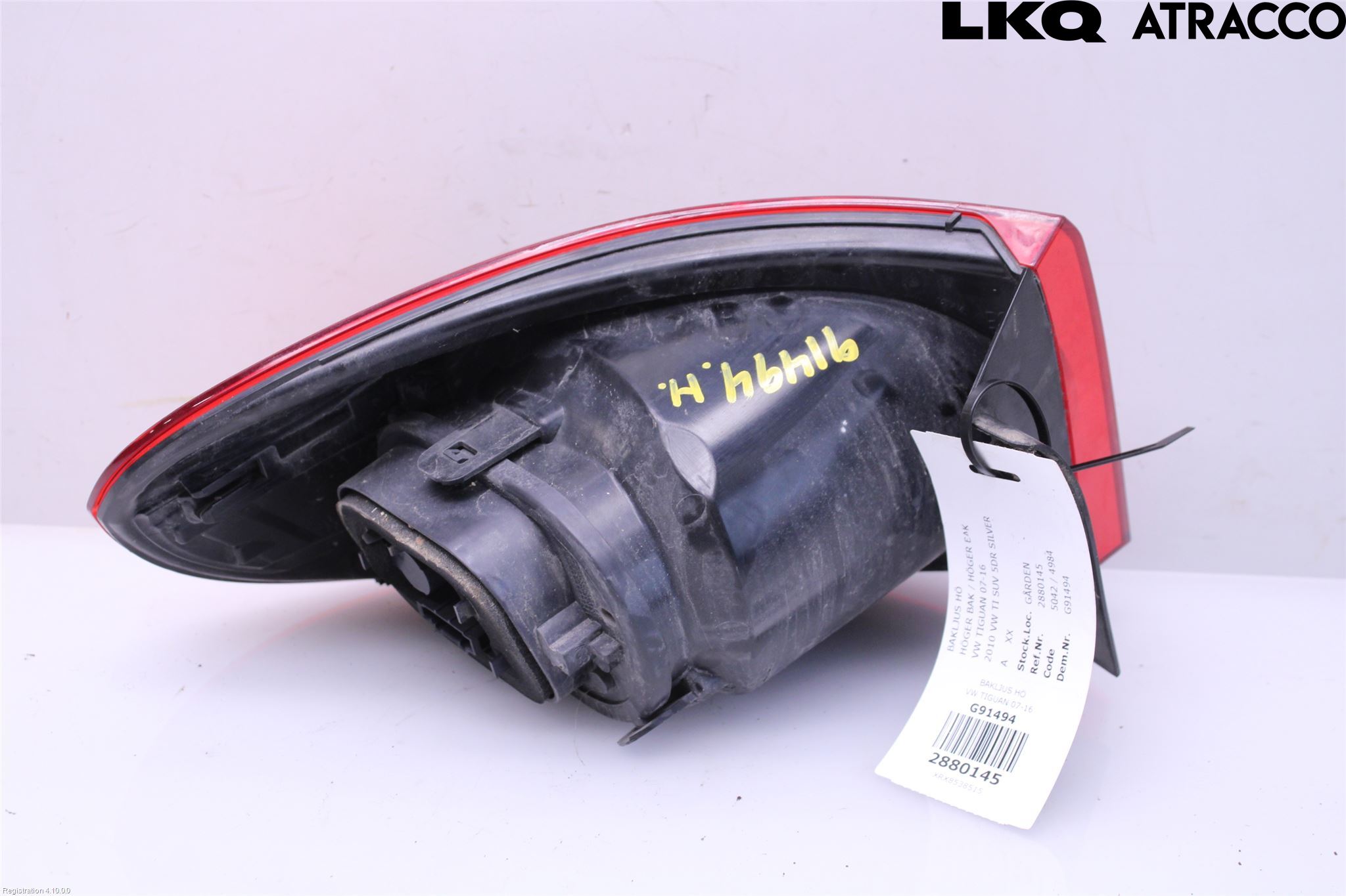 Volkswagen VW TIGUAN 07-16 Baklykt Høyre